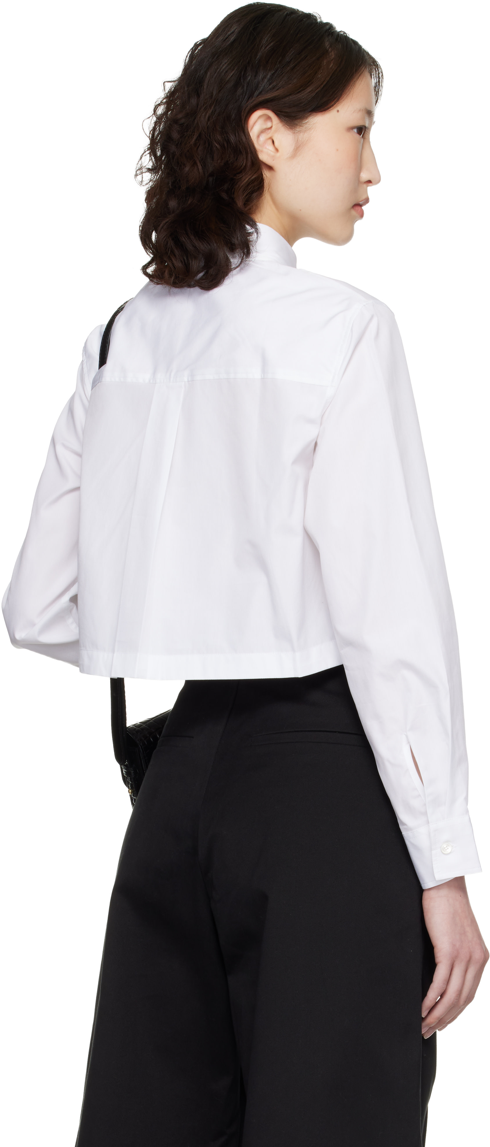 Maison Kitsuné: White Baby Fox Cropped Shirt | SSENSE