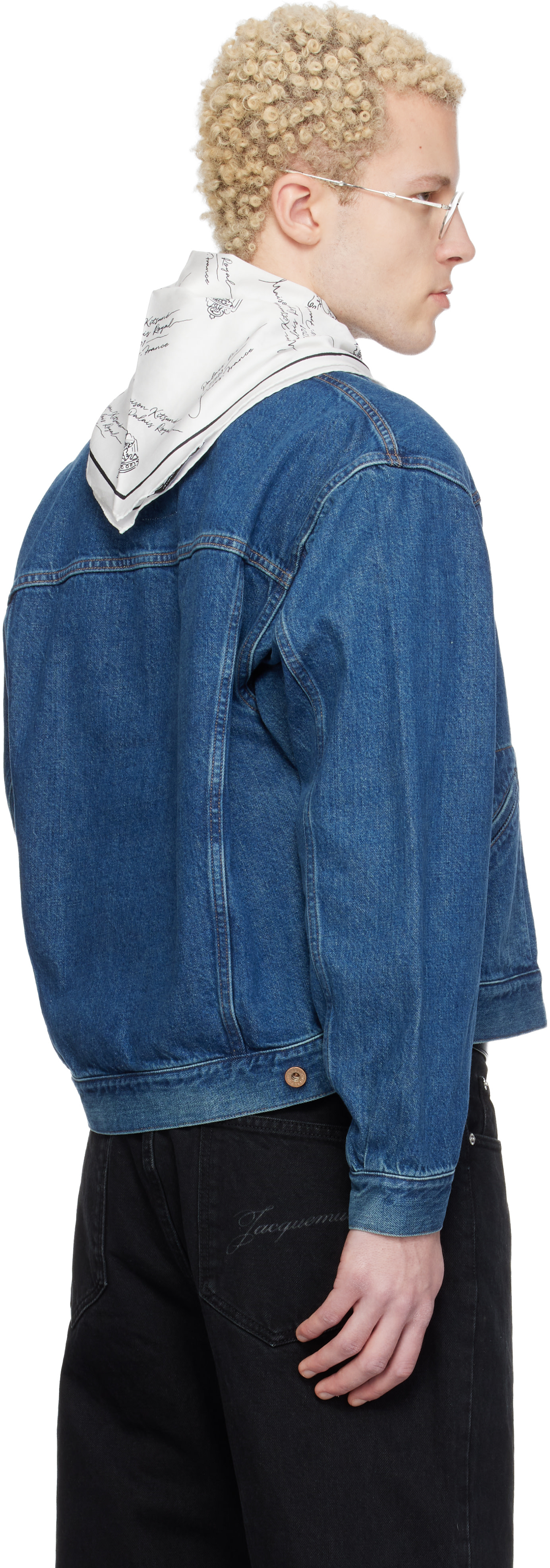 Maison Kitsuné: Blue KURO Edition Selvedge Voyage Denim Jacket