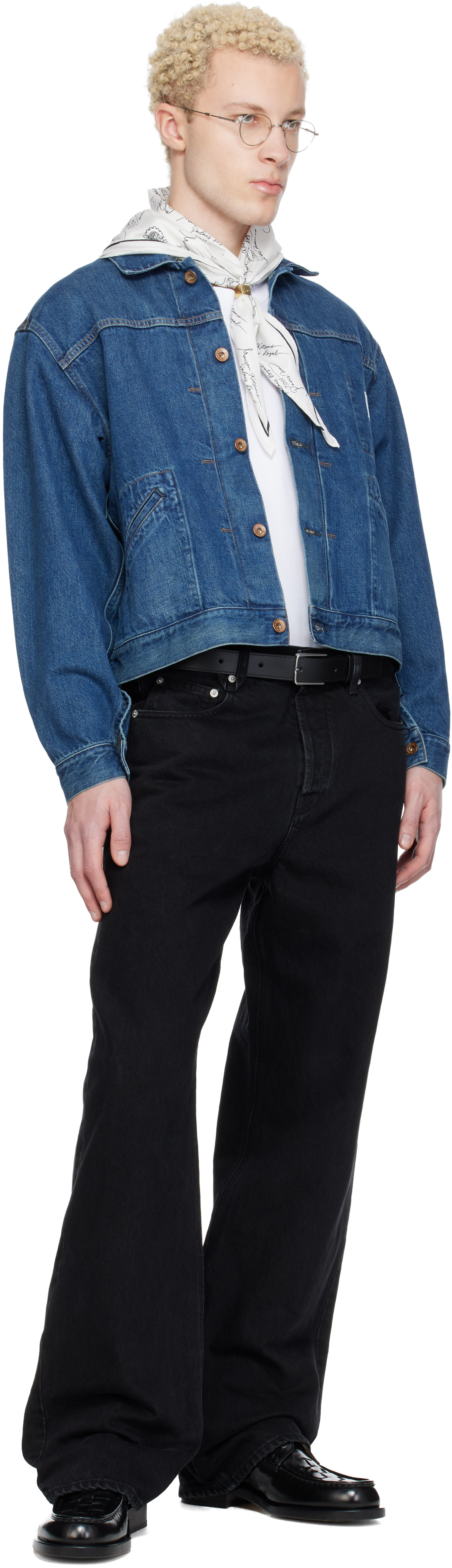 Maison Kitsuné: Blue KURO Edition Selvedge Voyage Denim Jacket