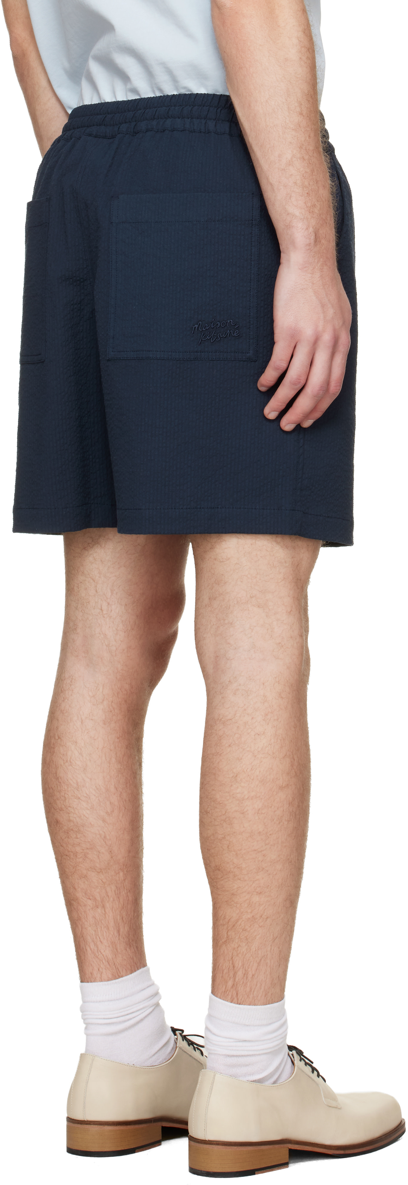 Maison Kitsuné - Short extensible bleu marine