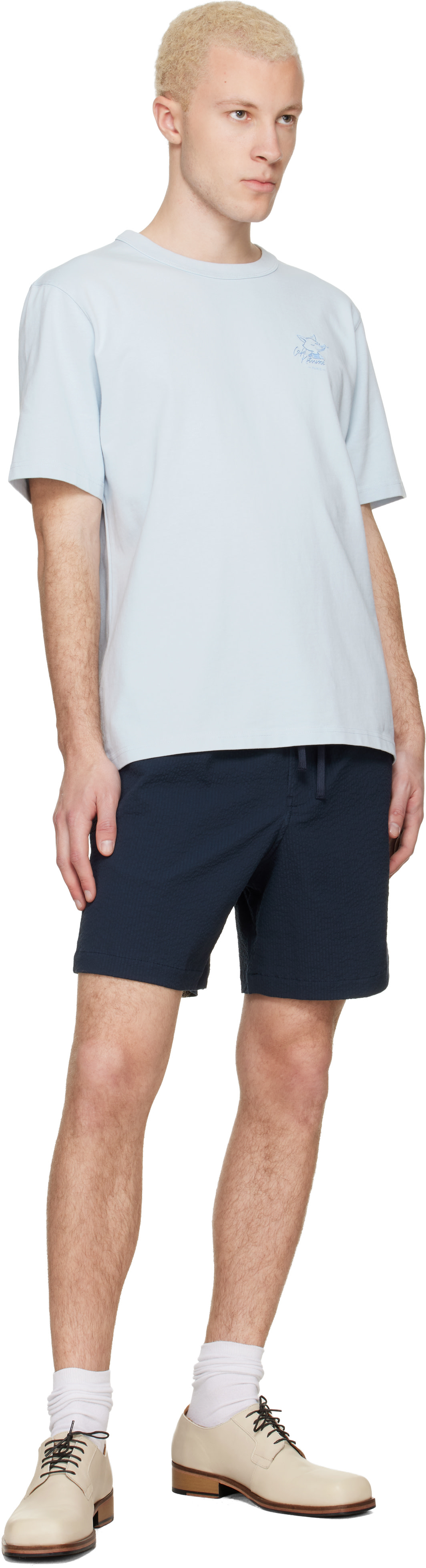 Maison Kitsuné - Short extensible bleu marine