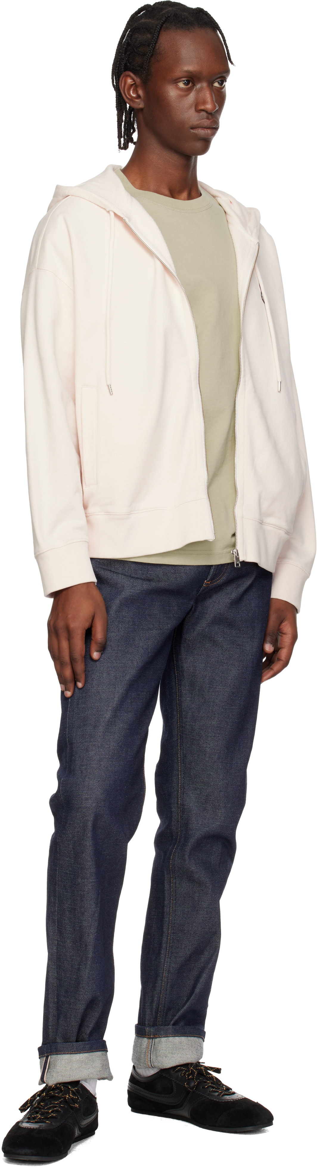 Maison Kitsuné: Pink Fox Head Zipped Oversize Hoodie | SSENSE