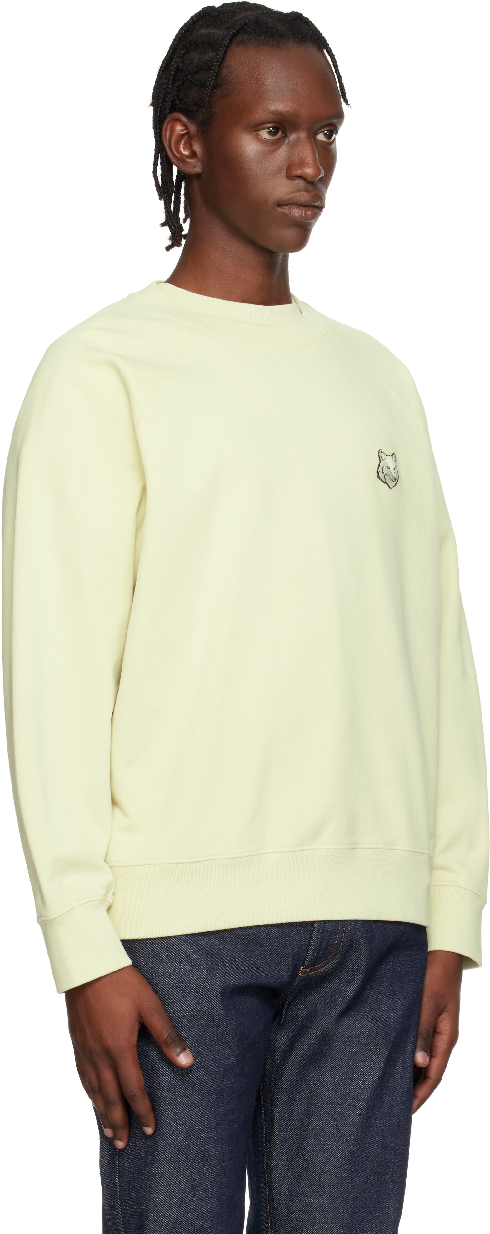 Maison Kitsuné: Green Fox Head Oversize Sweatshirt | SSENSE