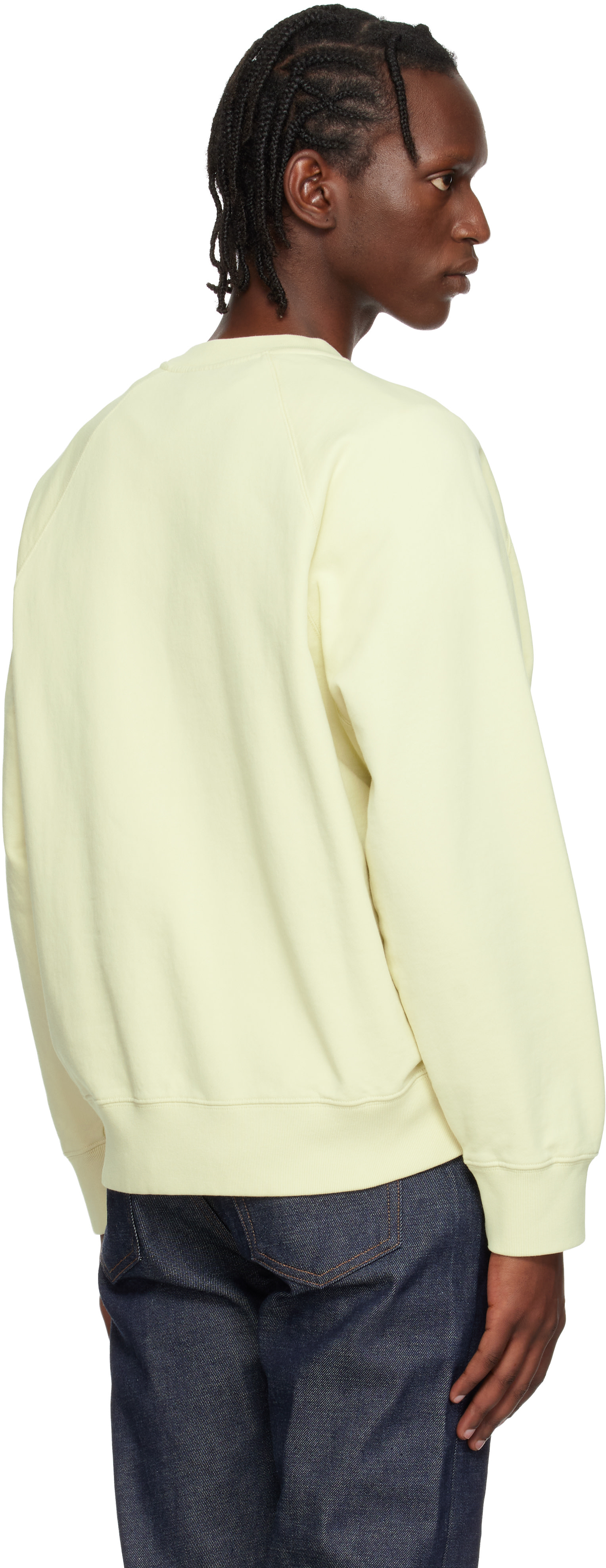Maison Kitsuné - Pull molletonné surdimensionné vert à logo Fox Head