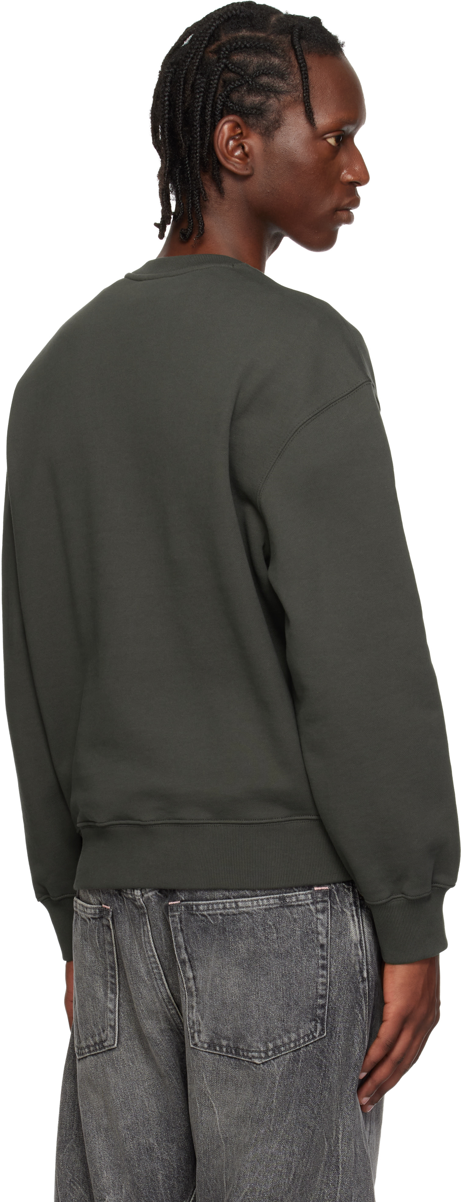 Maison Kitsuné - Pull molletonné décontracté brun à logo calligraphié