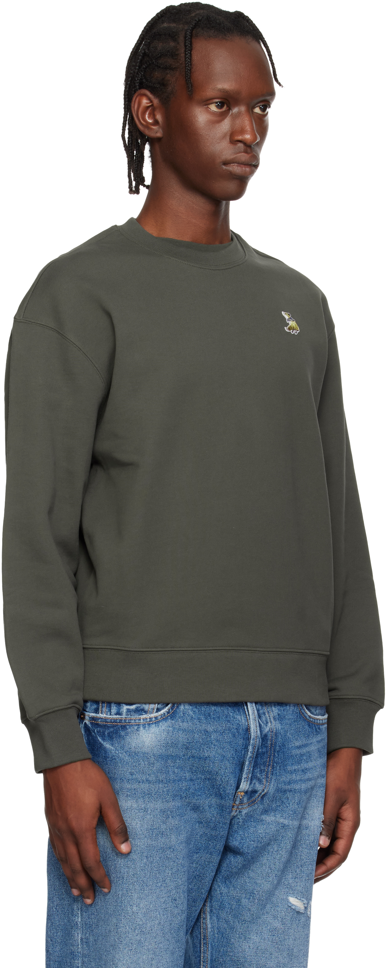 Maison Kitsuné - Pull molletonné décontracté brun à logo Dreaming Fox