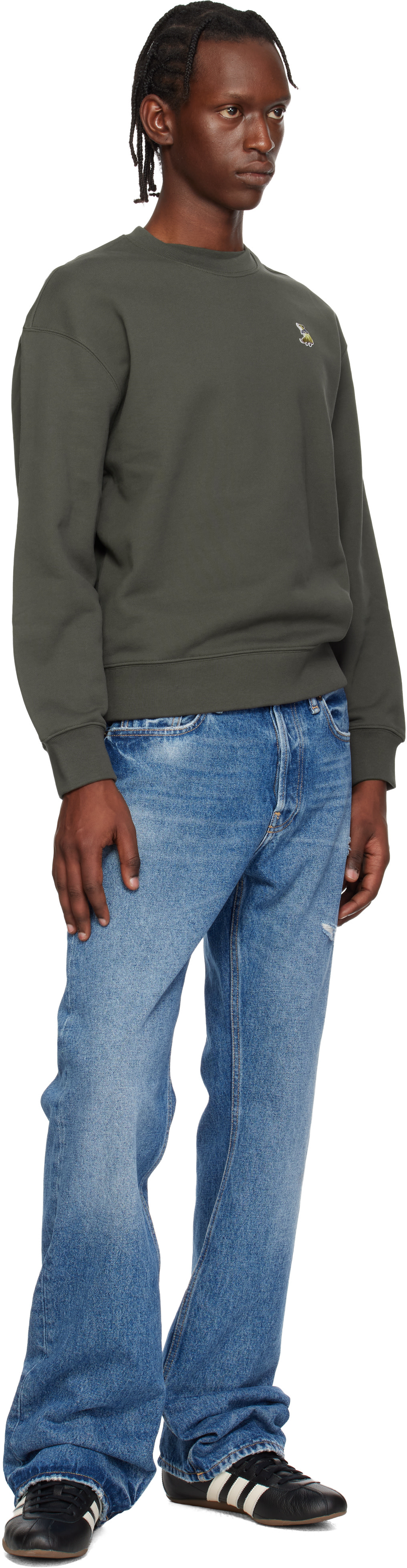 Maison Kitsuné - Pull molletonné décontracté brun à logo Dreaming Fox