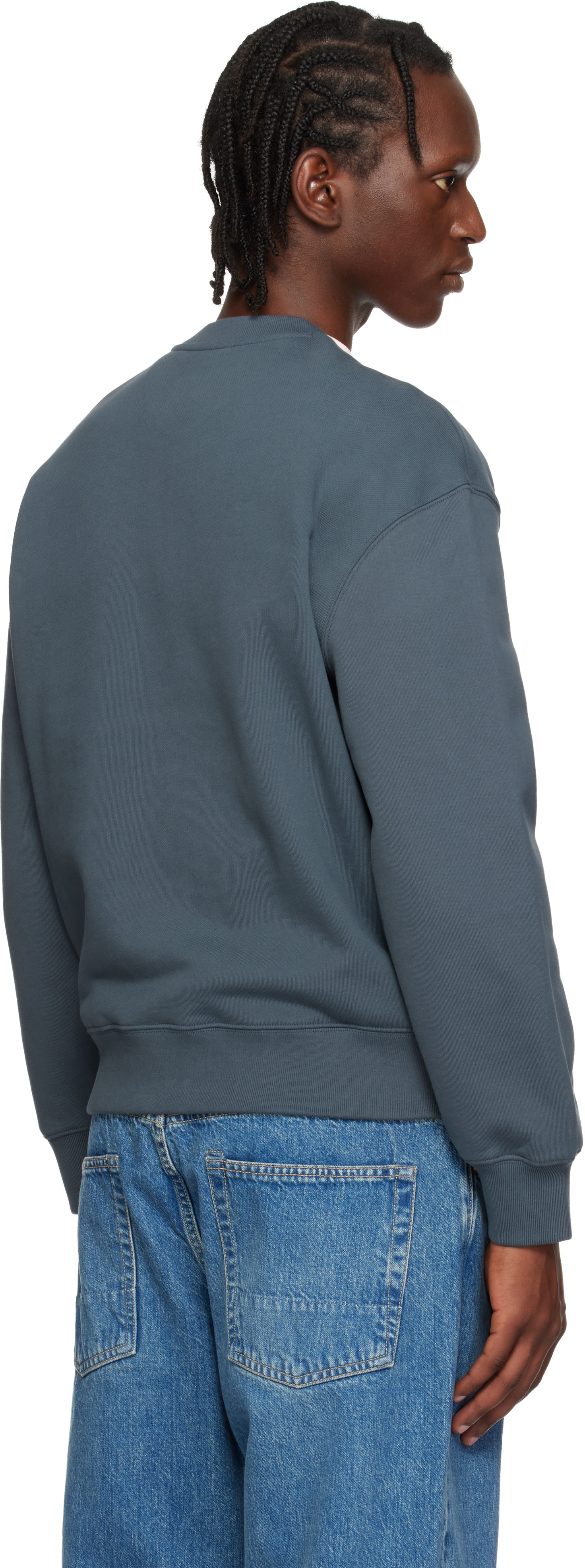 Maison Kitsuné - Pull molletonné décontracté bleu à logo Dressed Fox