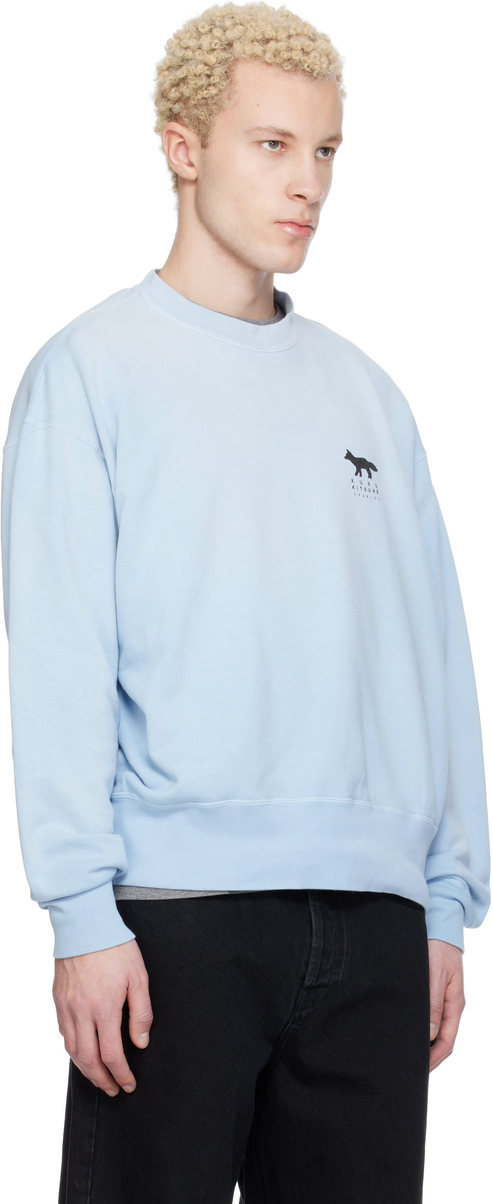 MAISON KITSUNÉ ライトブルー ニット ブランド品卸 /メゾンキツネ MAISON KITSUNE メンズ－セーター，ニット
