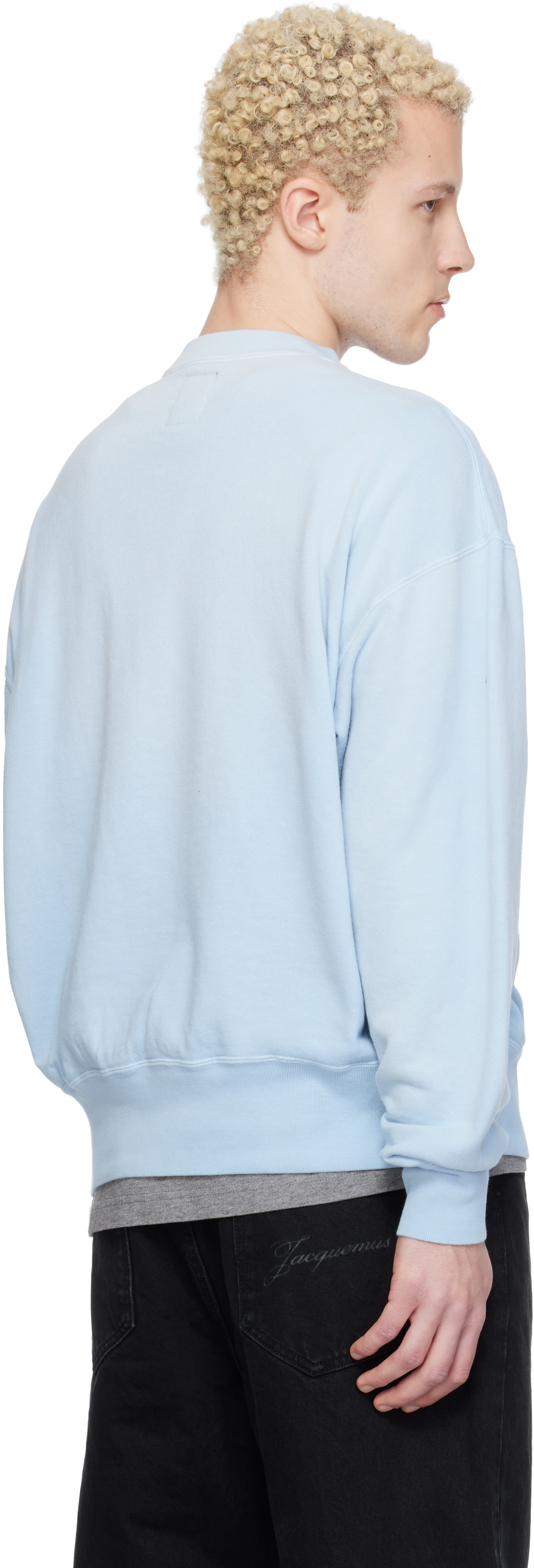 Maison Kitsuné: ブルー KUROエディション Sunfaded Fox スウェット