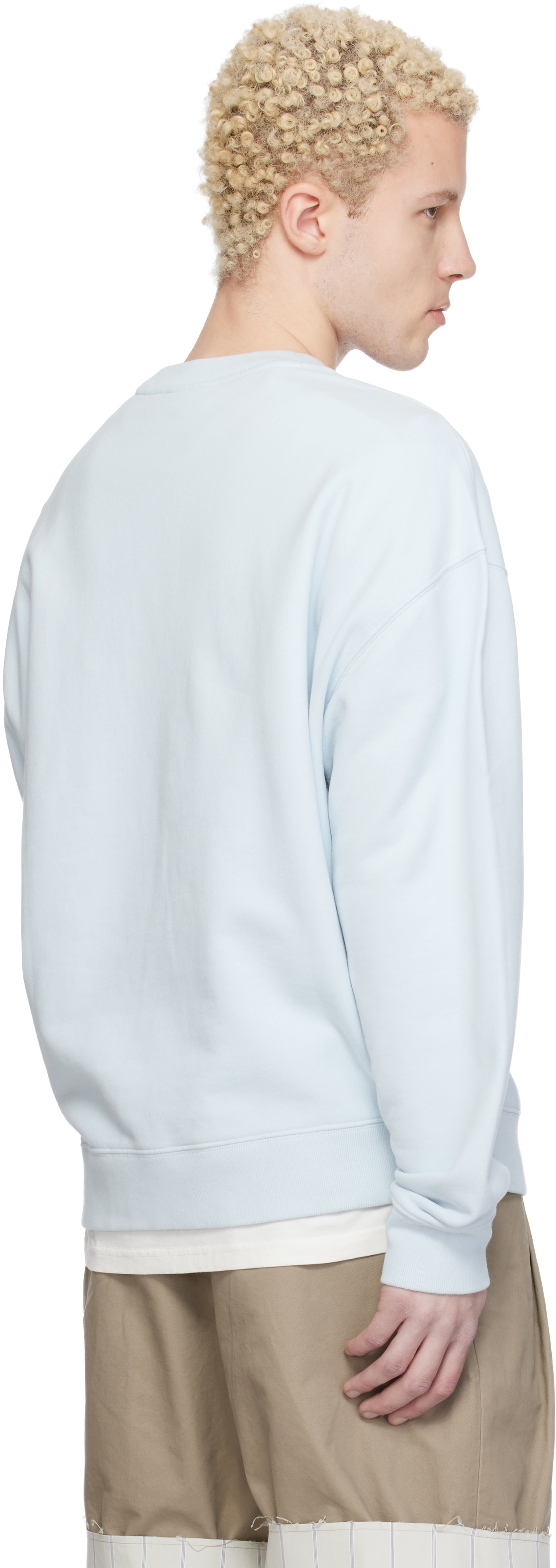 Maison Kitsuné: Blue 'Café Kitsuné' Relax Sweatshirt | SSENSE