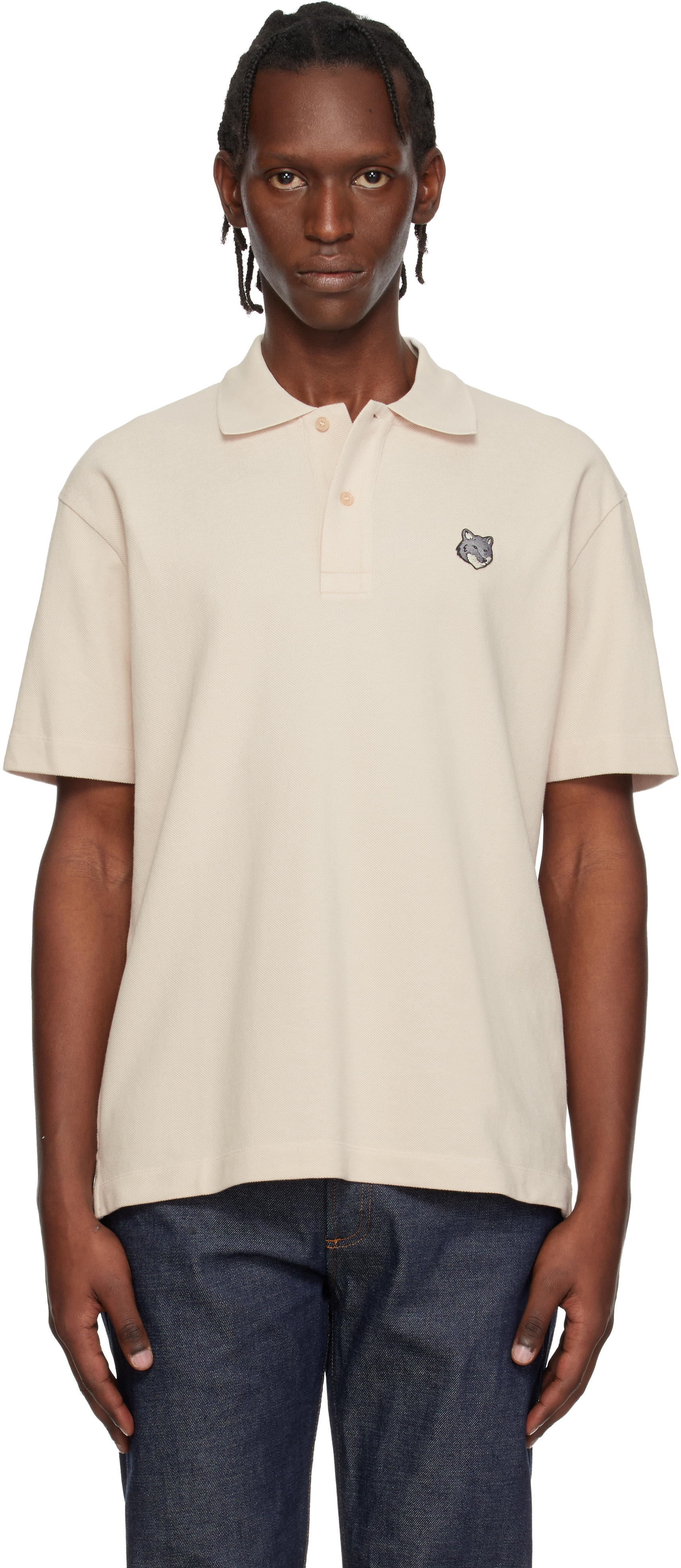 Maison Kitsuné: Purple Fox Head Comfort Polo | SSENSE