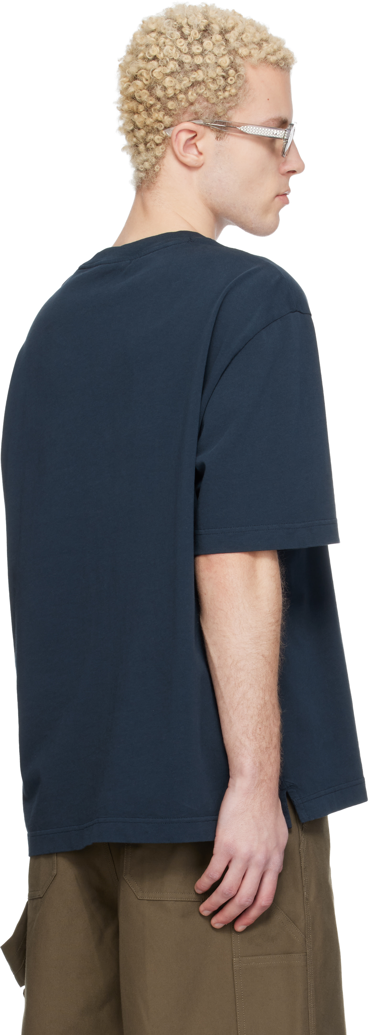 Maison Kitsuné: ネイビー フォックスヘッド オーバーサイズ Tシャツ