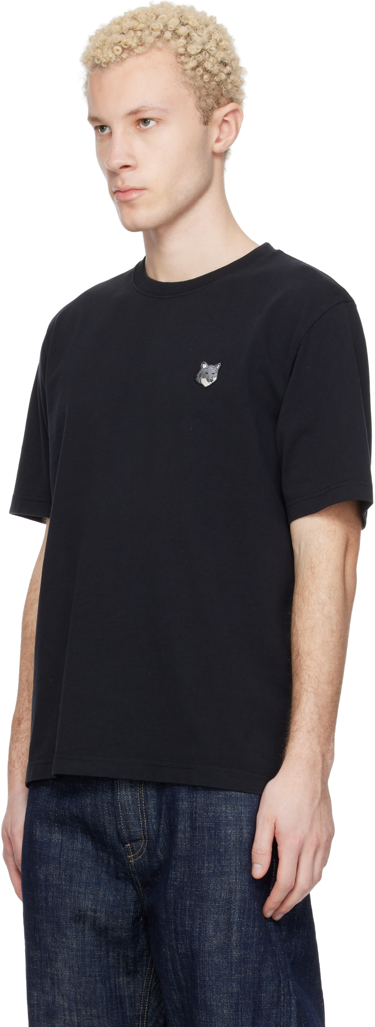 Maison Kitsuné: ブラック フォックスヘッド コンフォート Tシャツ