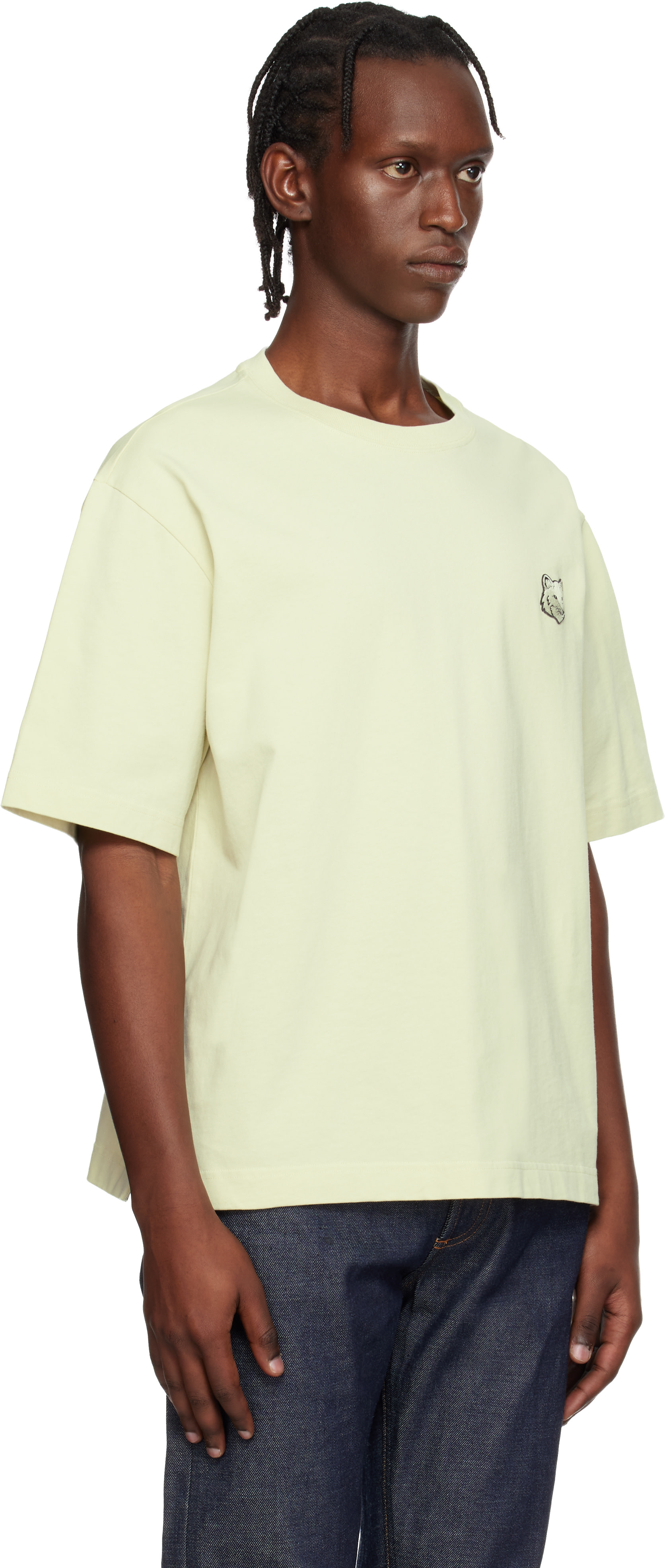 Maison Kitsuné: Green Fox Head Oversize T-shirt | SSENSE