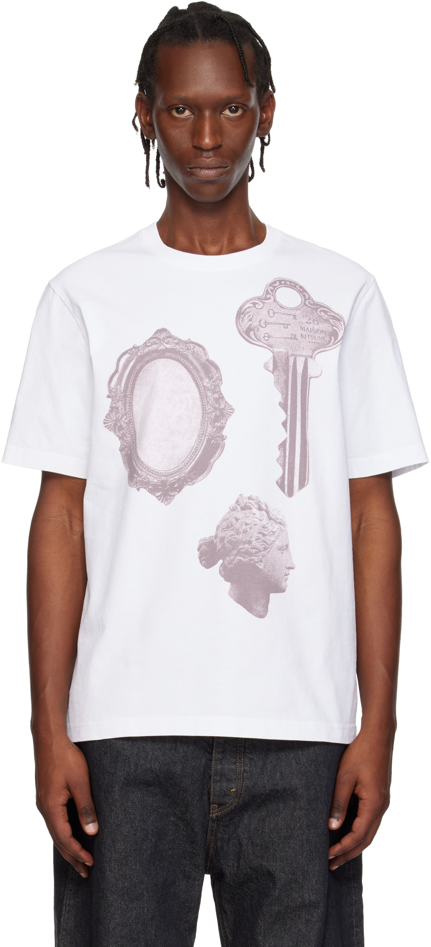 Maison Kitsuné: White Parisian Objects Comfort T-shirt | SSENSE