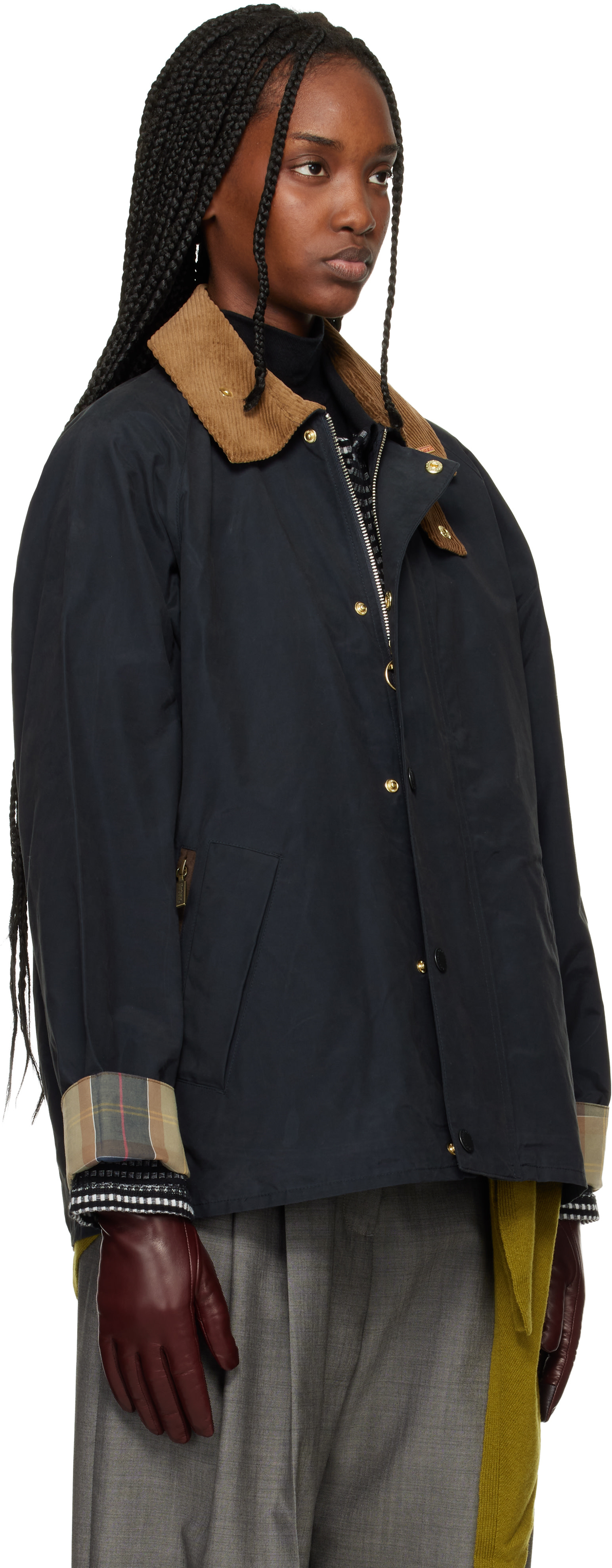 Barbour: Navy Icons Transport Casual Jacket | SSENSE Canada