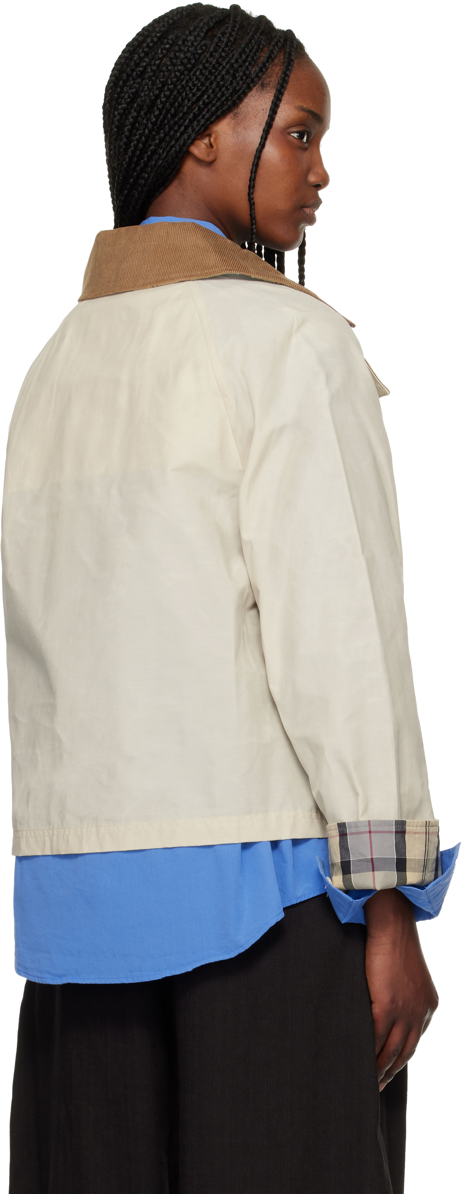 Barbour - Blouson imperméable Spey beige à logo