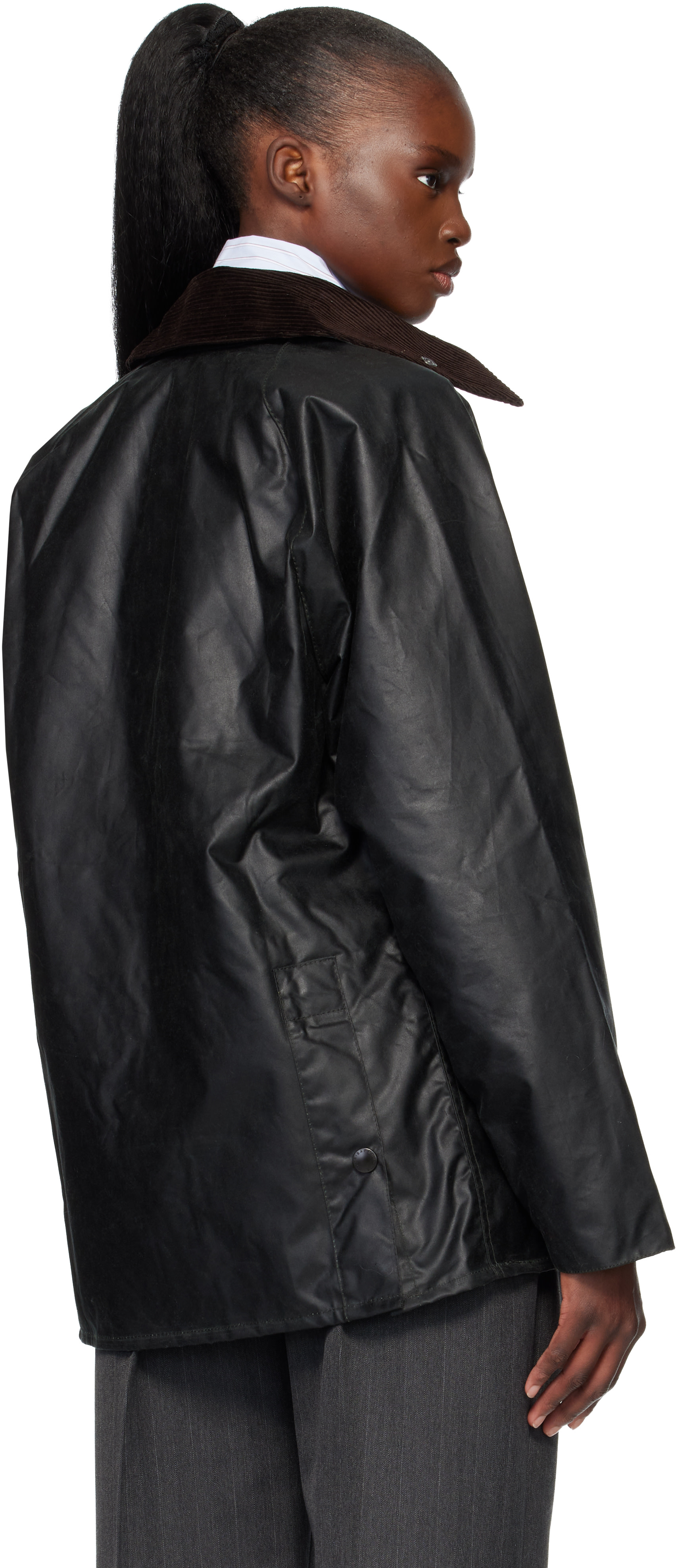 Barbour - Blouson Bedale vert en coton ciré