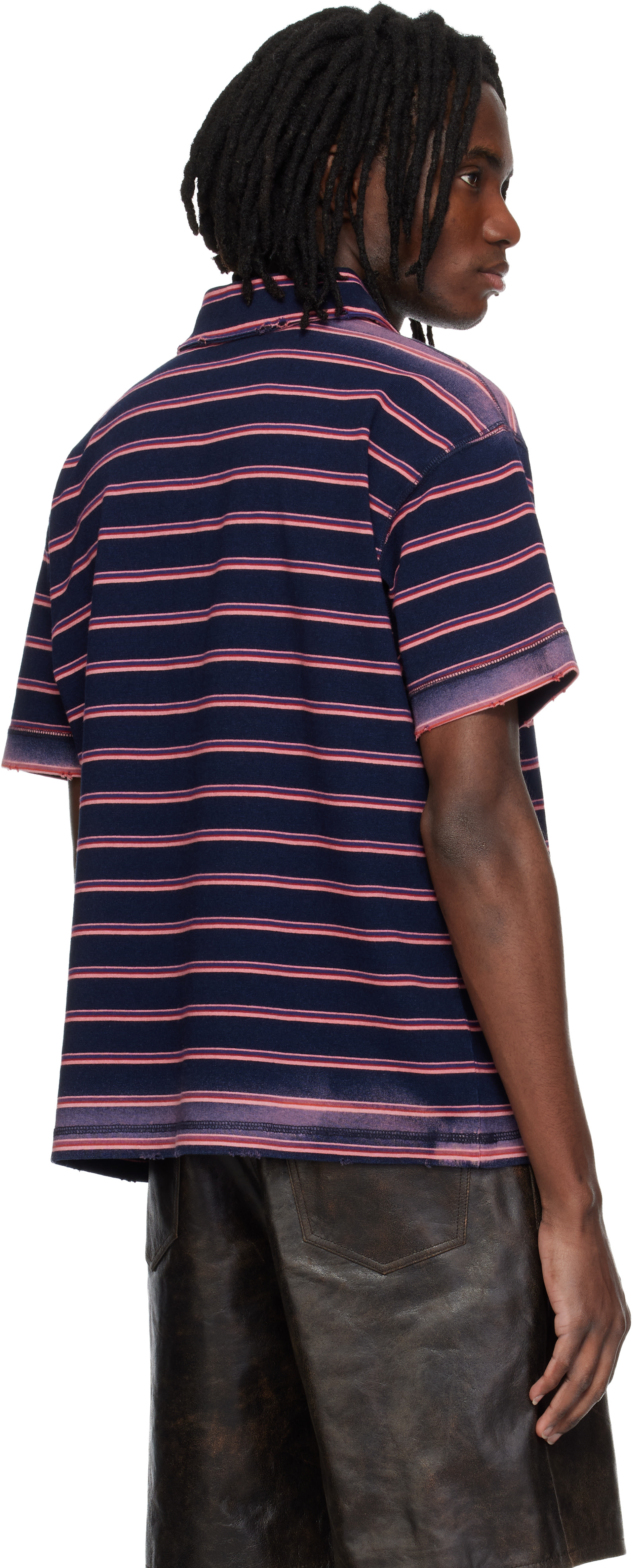 MMIC - Navy & Pink Sunstripe Polo