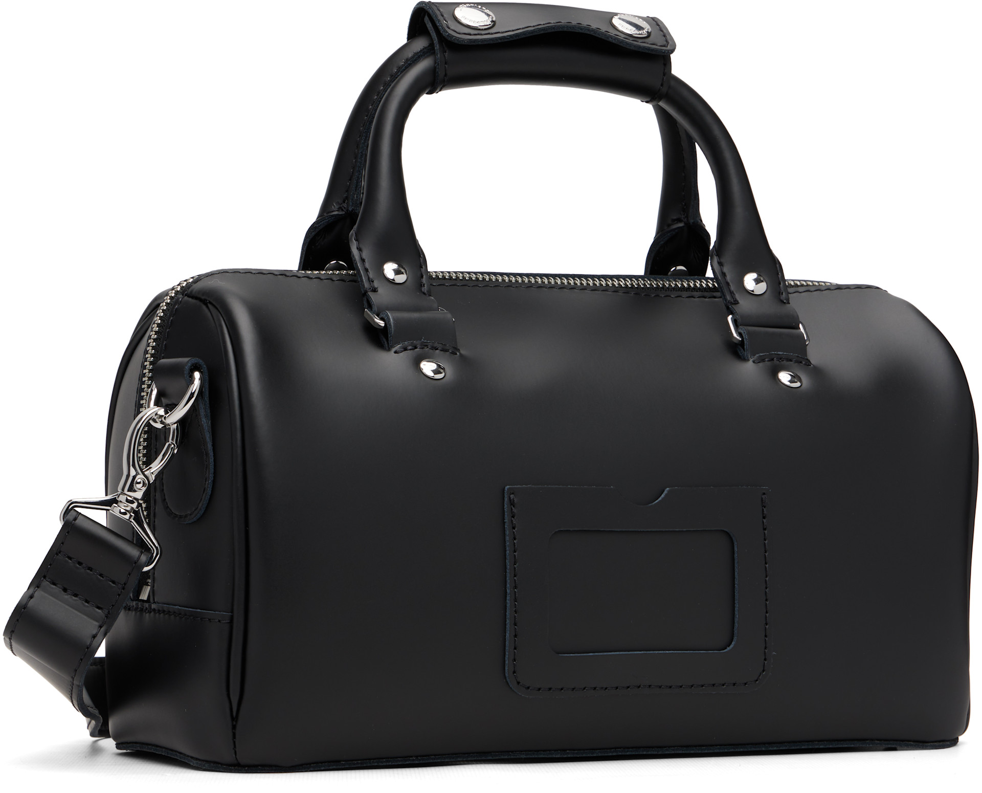 Dr. Martens: Black Kieve Leather Top Handle Bag | SSENSE