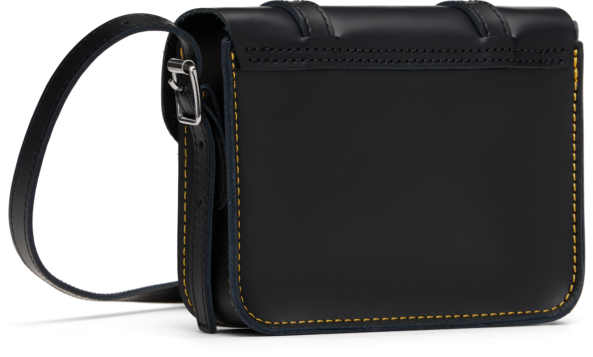 Dr. Martens: Black 7 Inch Leather Crossbody Bag | SSENSE