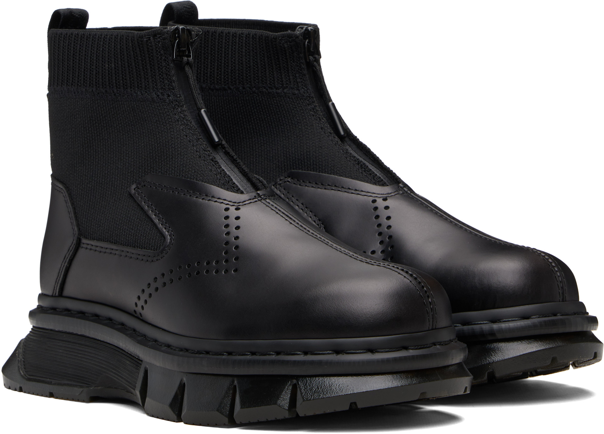 Dr. Martens: Black Qubist Zip Boots | SSENSE