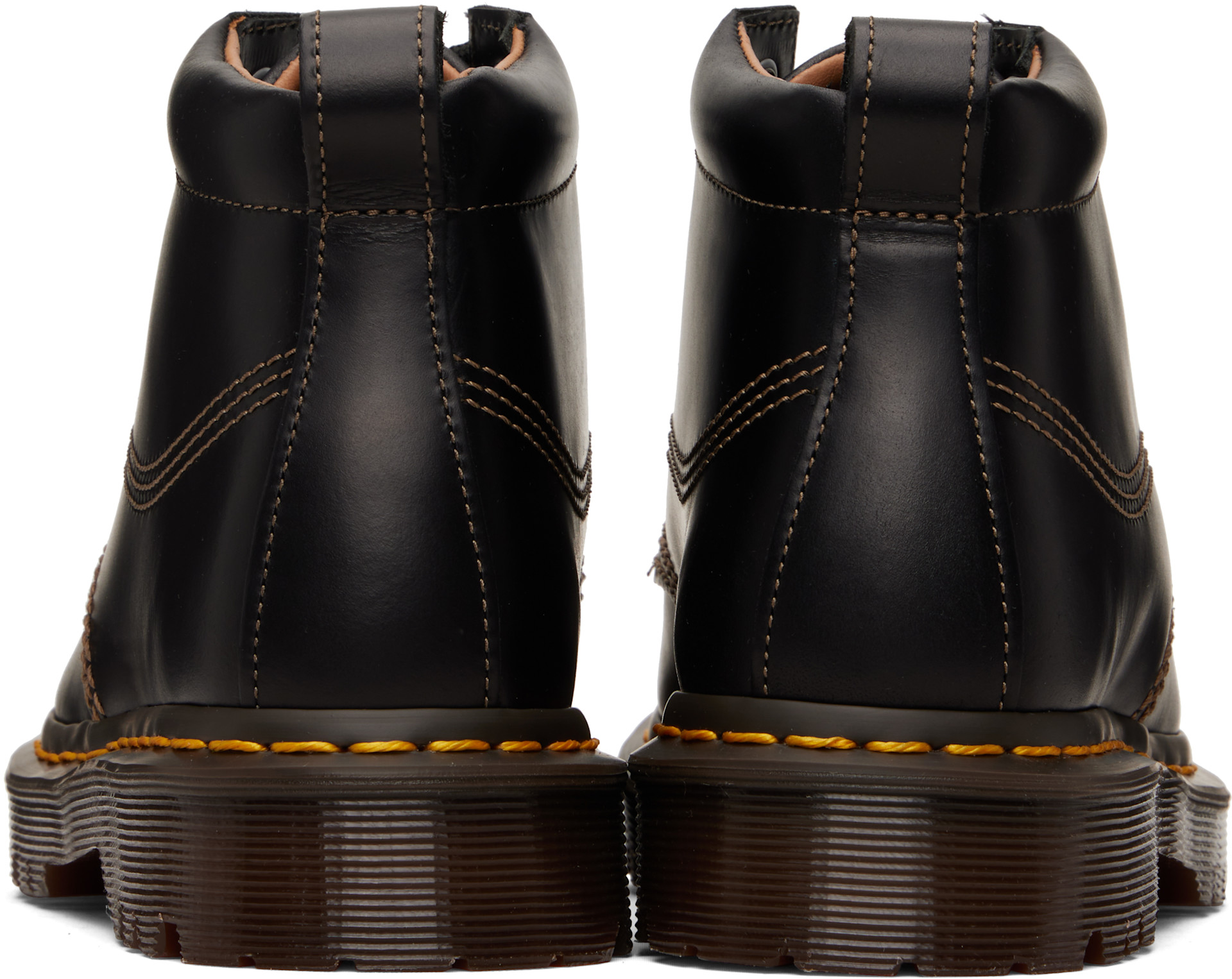Dr. Martens: ブラック Lowell モックトゥ レザー アンクル チャッカ 