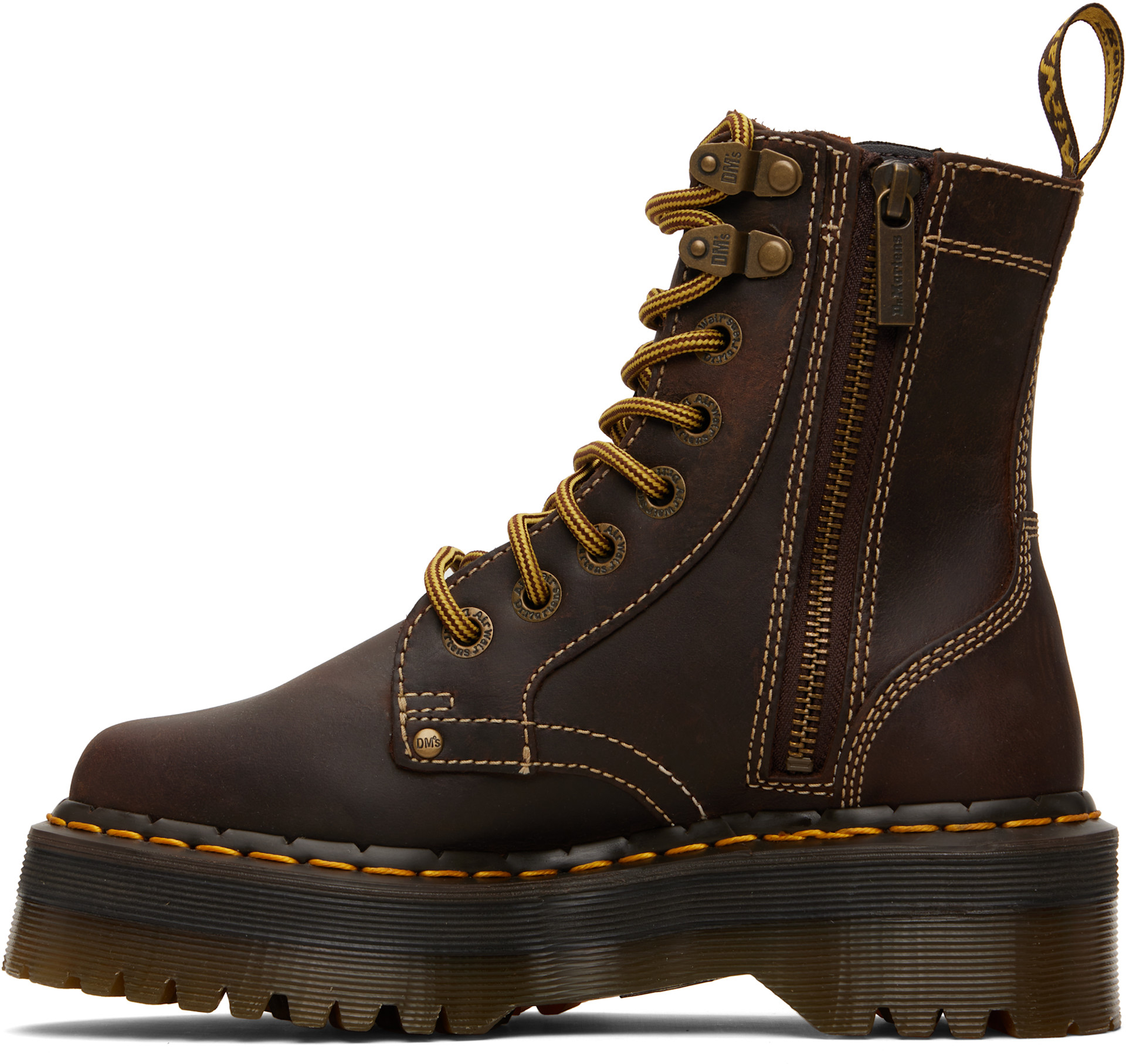 Dr. Martens - Bottes Jadon Arc brunes à plateforme