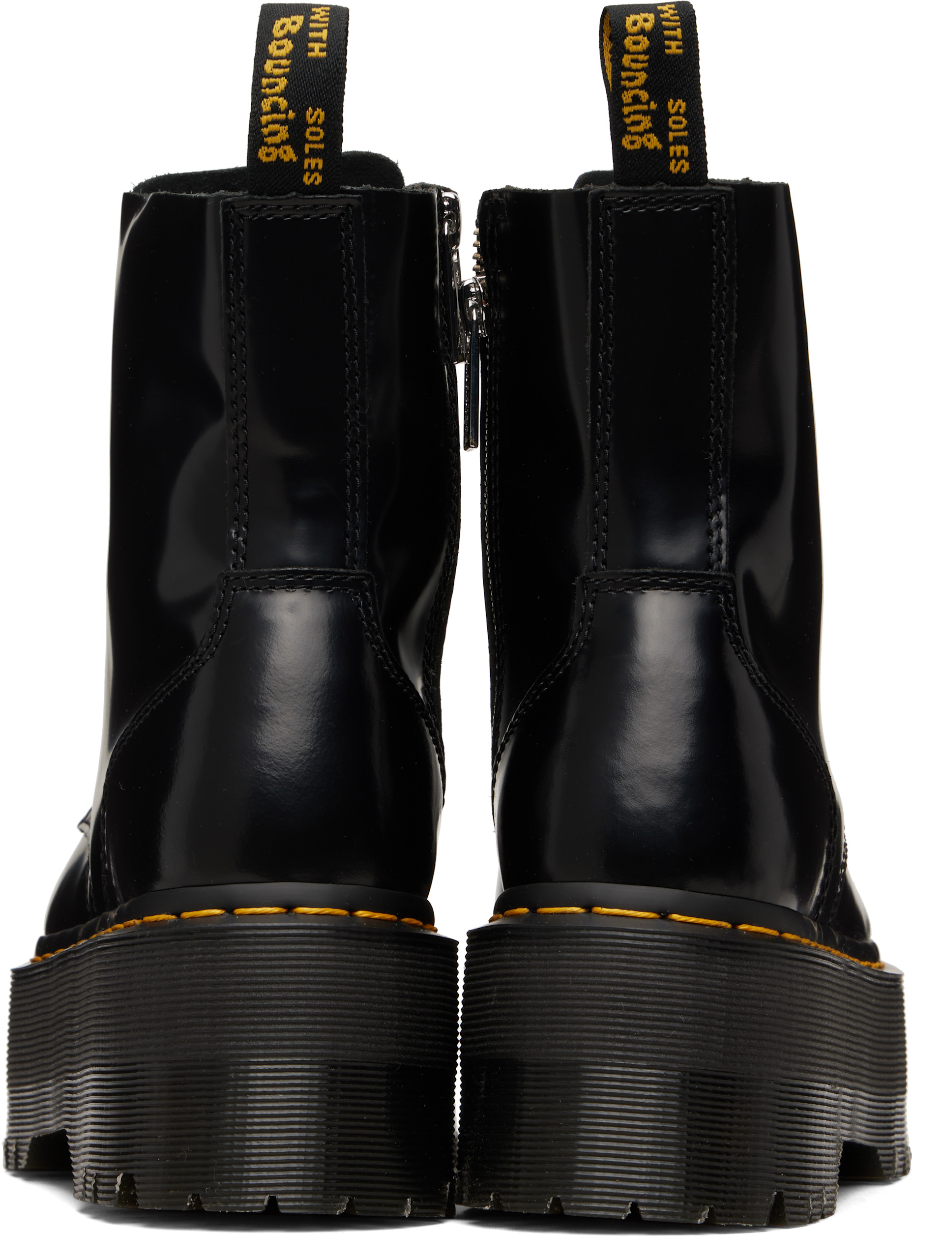 Dr. Martens: Black Jadon Max Platform Boots | SSENSE Canada