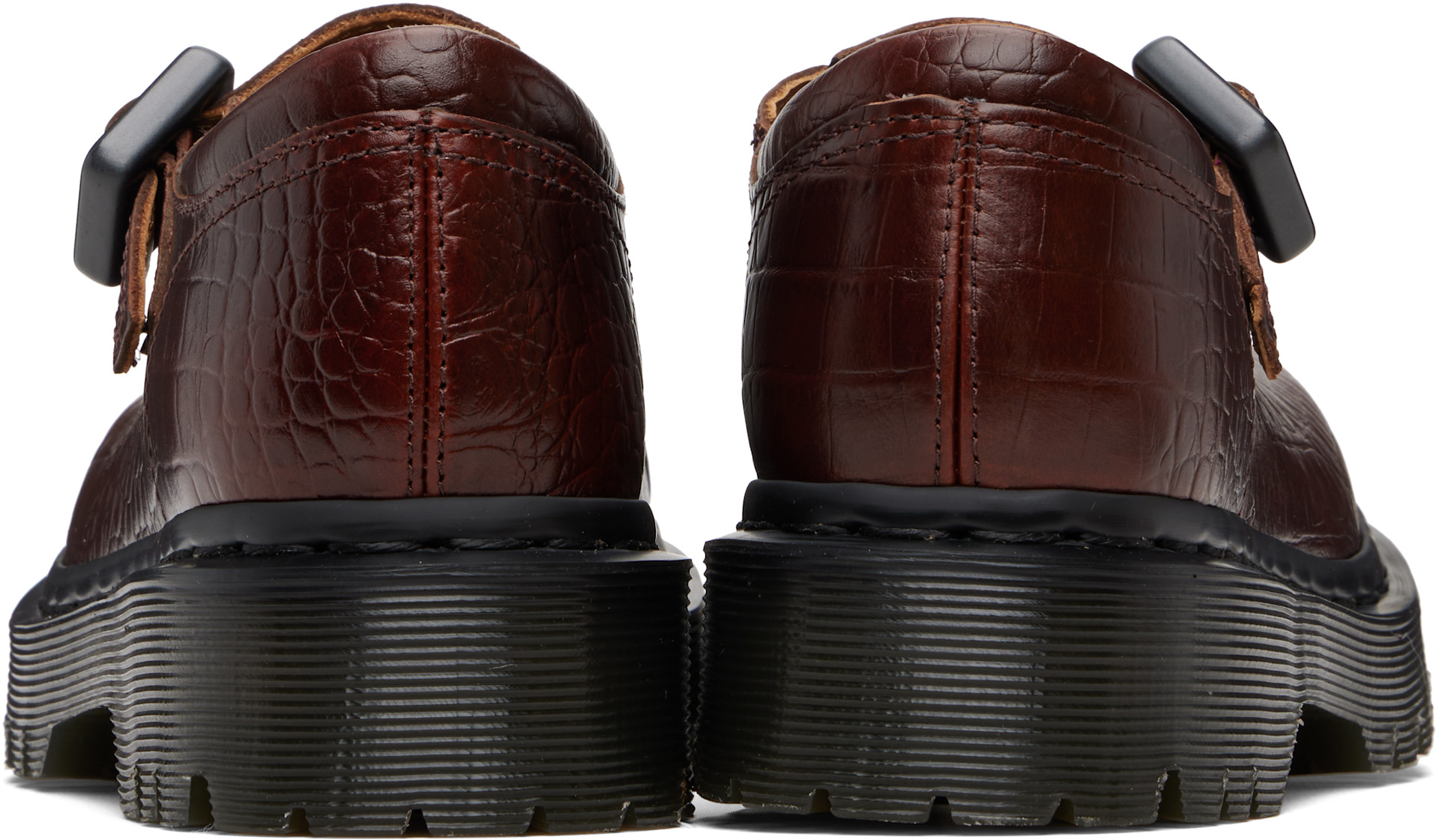 Dr. Martens: バーガンディ Regina メリージェーン シューズ | SSENSE 日本