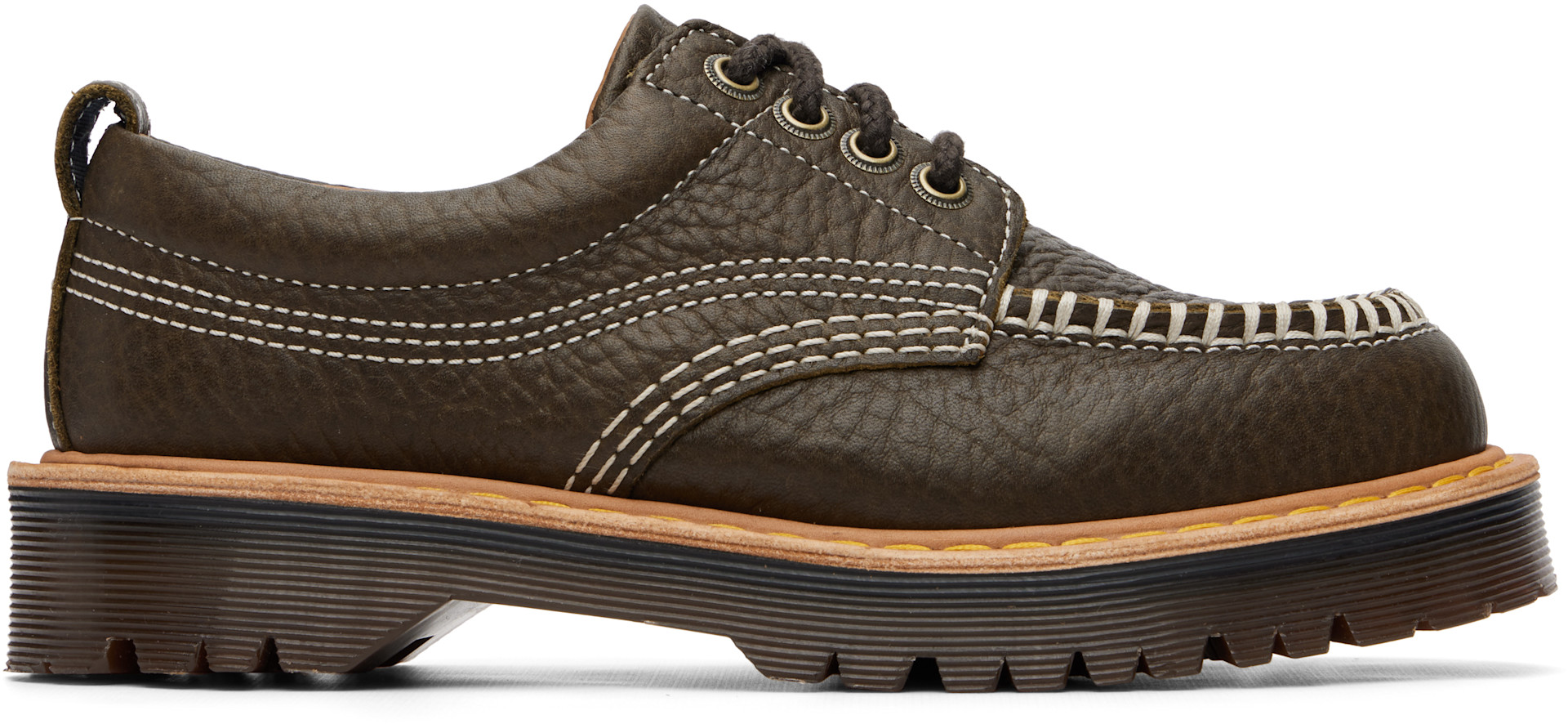 Dr. Martens - 카키 로웰 더비 슈즈