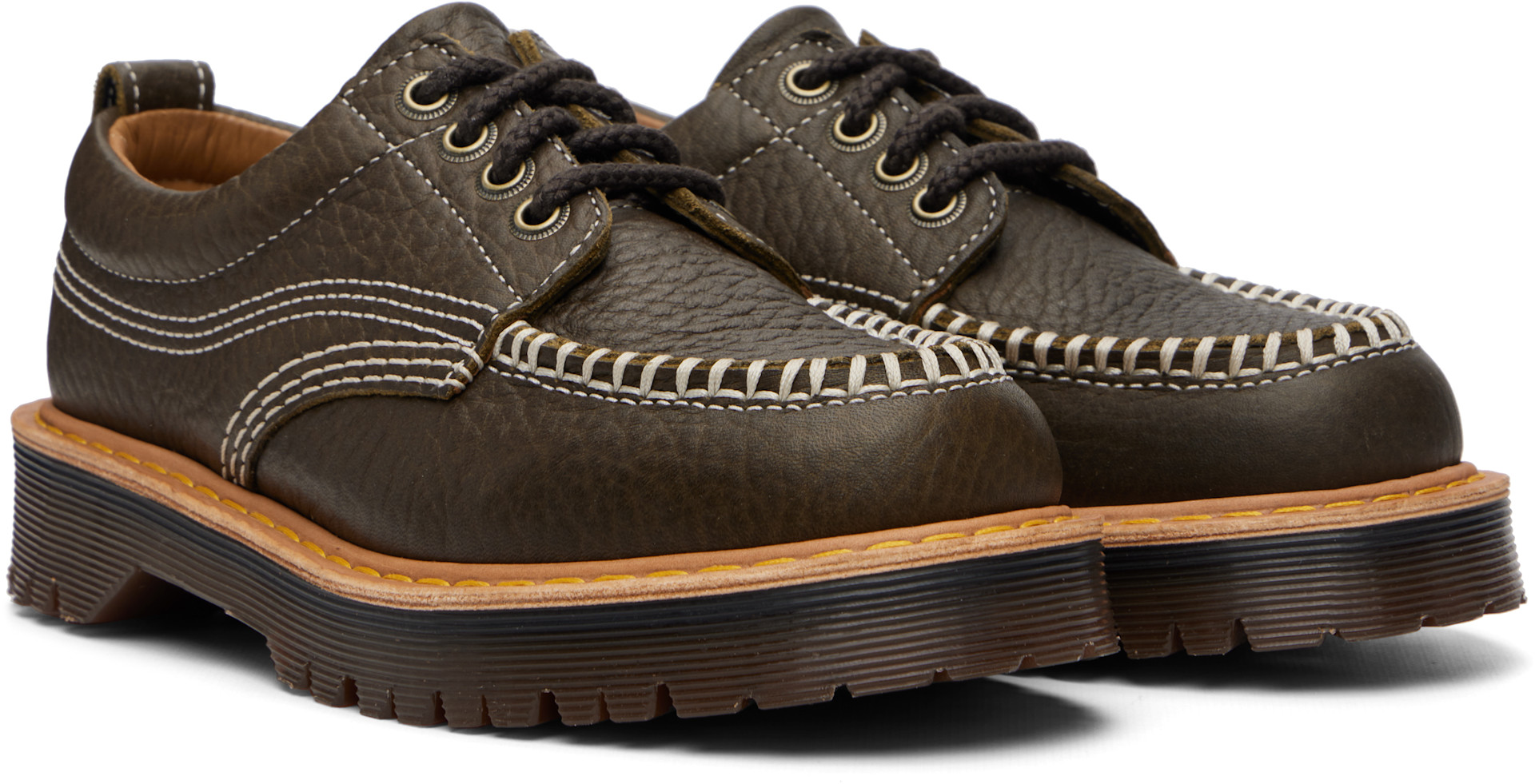 Dr. Martens - 카키 로웰 더비 슈즈