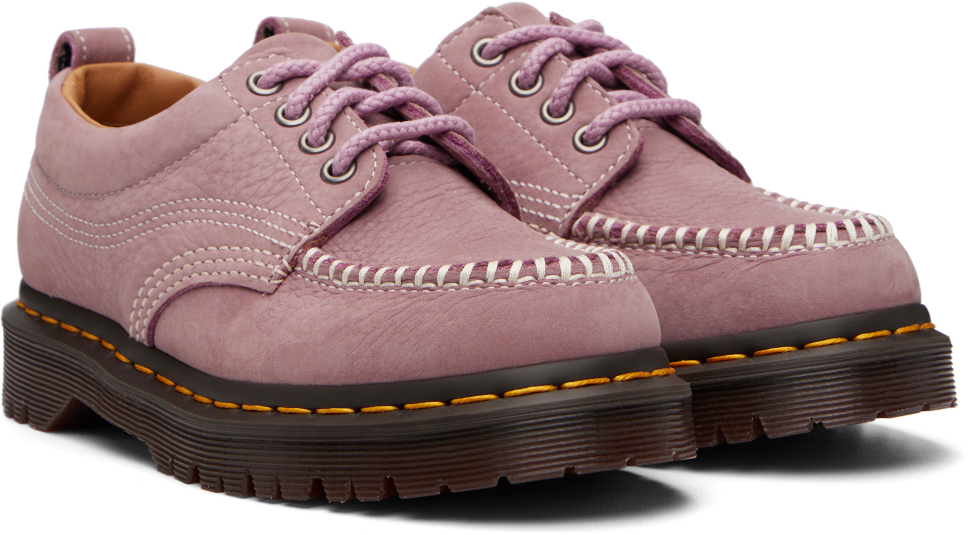 マーニー Dr. Martens: Pink Lowell Nubuck Moc Toe Derbys | SSENSE