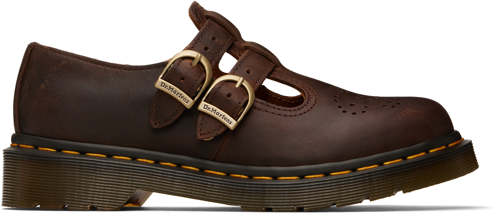 Dr. Martens: ブラウン 8065 クレイジーホース レザー メリージェーン