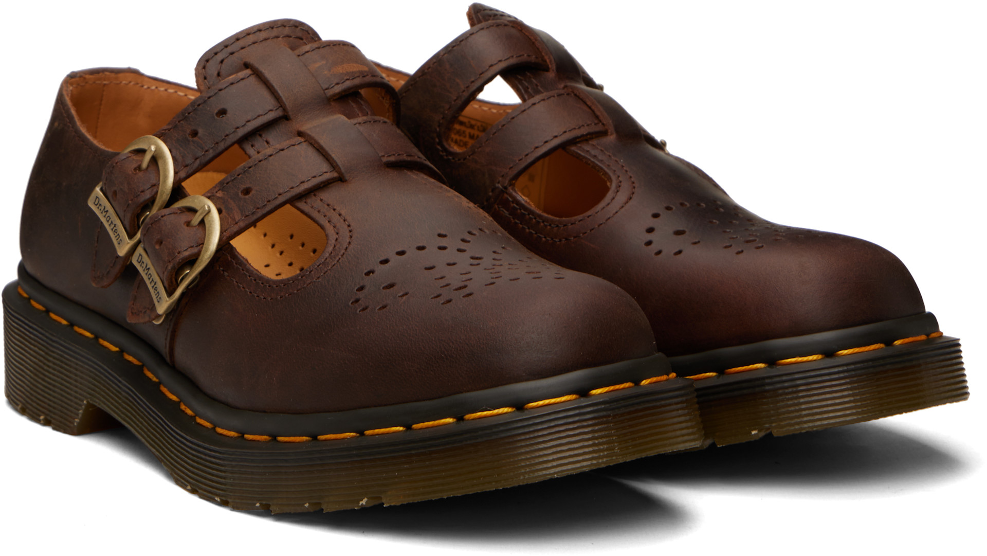 Dr. Martens: ブラウン 8065 クレイジーホース レザー メリージェーン