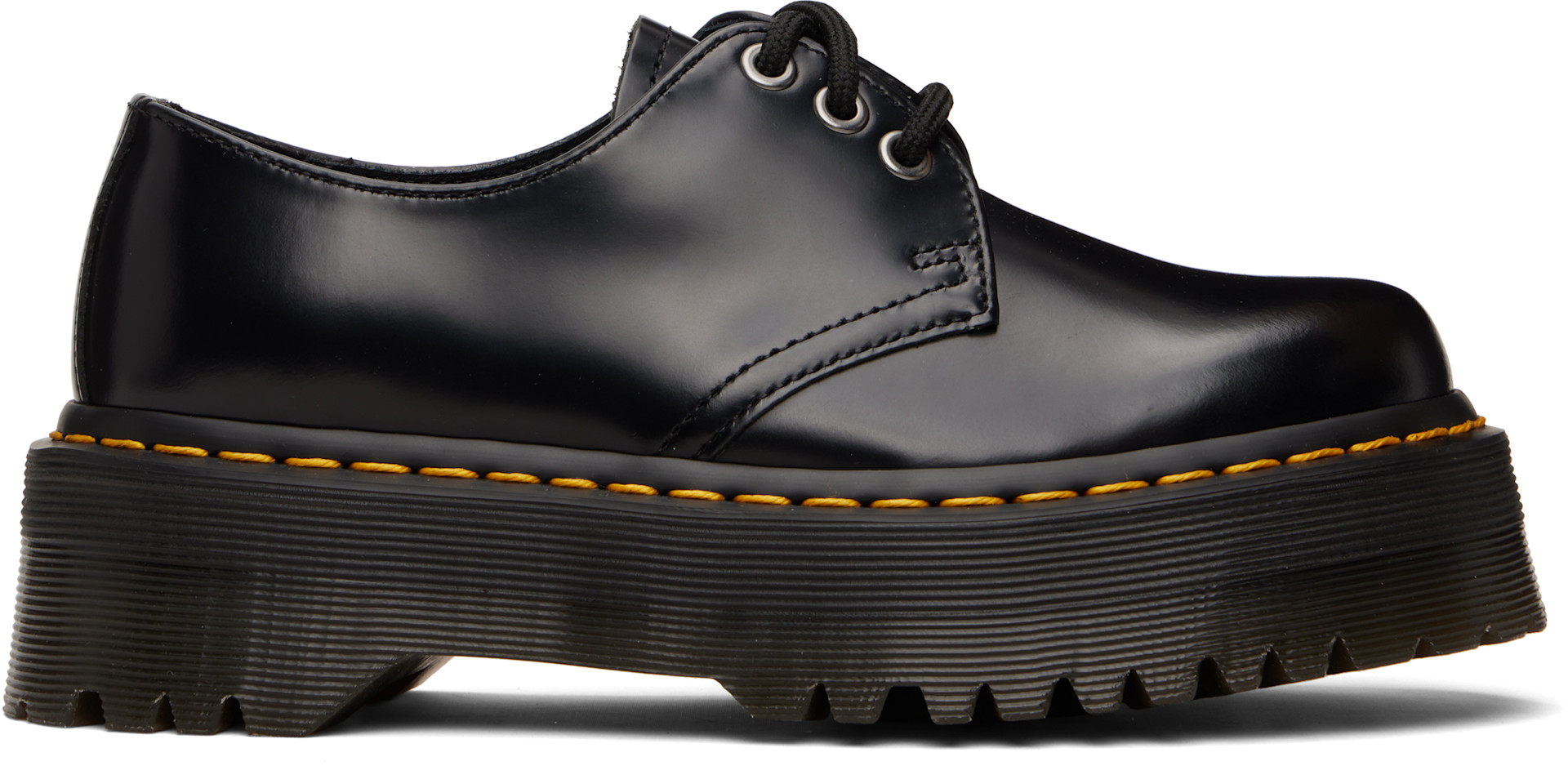 Dr. Martens: ブラック 1461 スムースレザー プラットフォーム