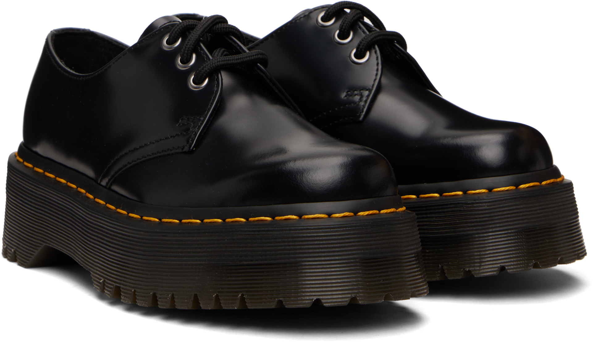 Dr. Martensスムースレザープラットフォームシューズ 7 UK Dr. Martens: ブラック 1461 スムースレザー プラットフォーム