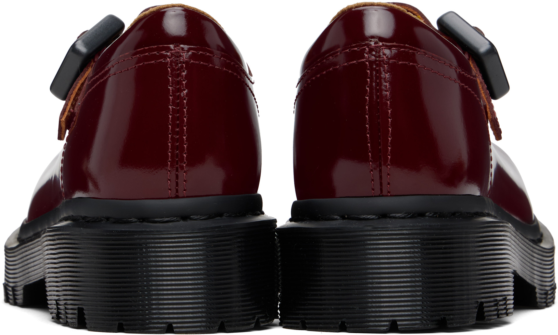 Dr. Martens: Burgundy Rejena Mary Jane Laquered Leather Loafers