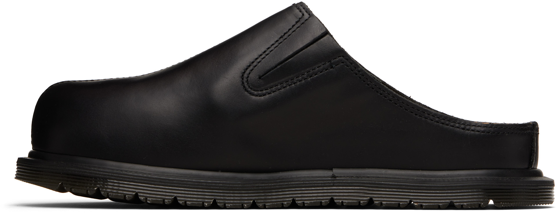 Dr. Martens: Black San Mule Slip-on Loafers | SSENSE Switzerland