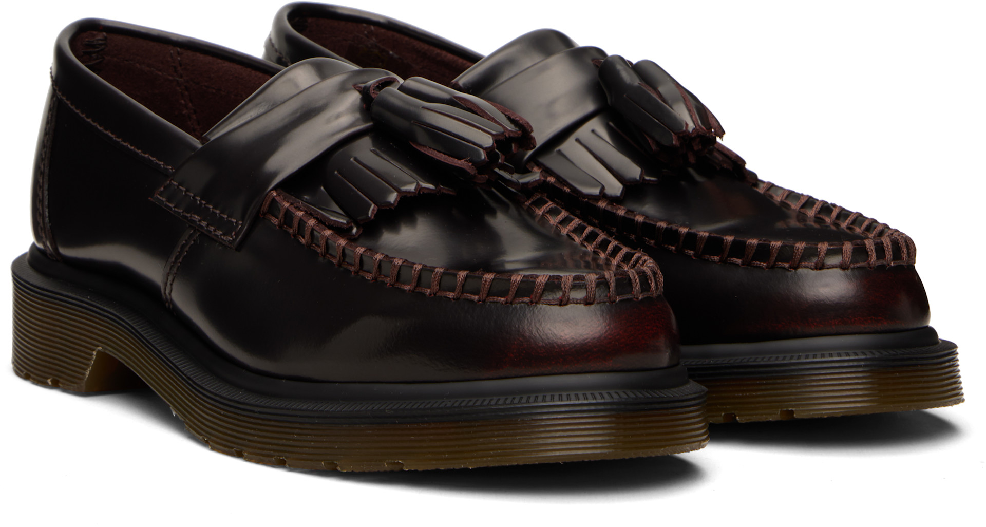 Dr. Martens: バーガンディ Adrian Arcadia レザー タッセルローファー