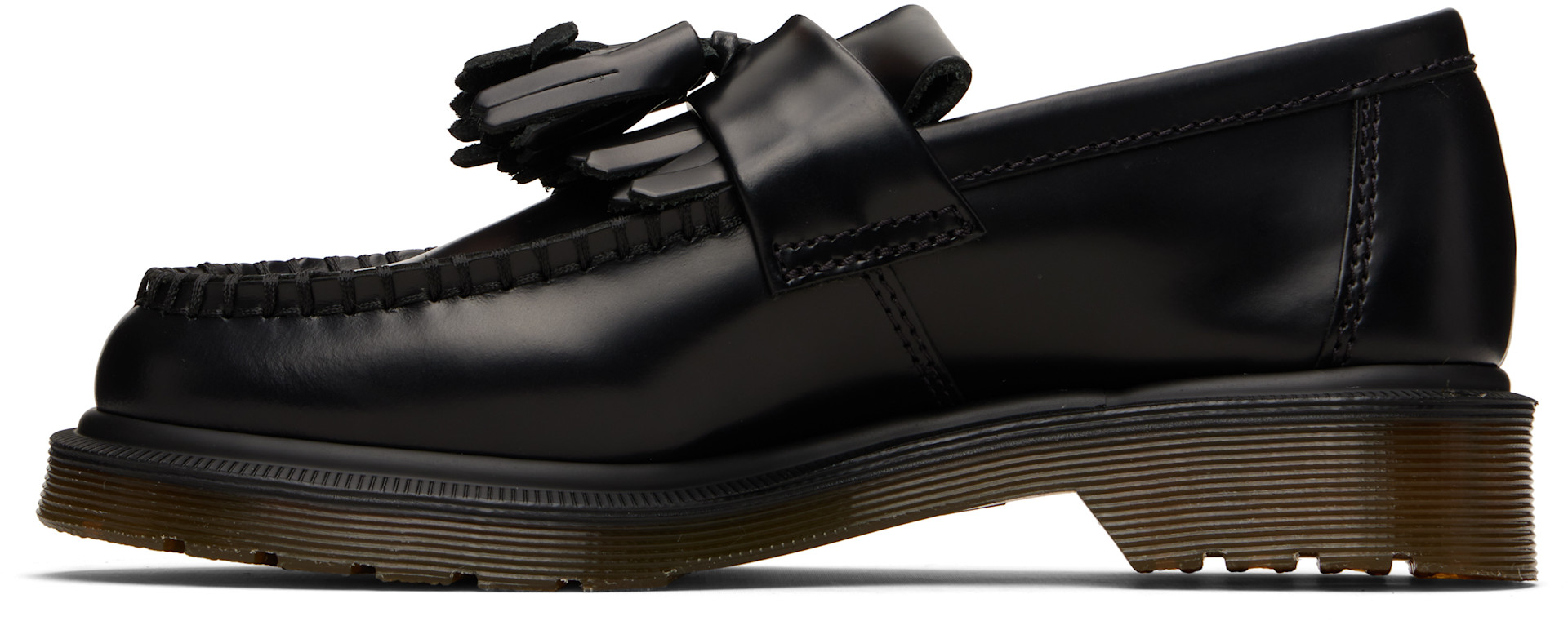 Dr. Martens: Black Adrian Smooth Loafers | SSENSE
