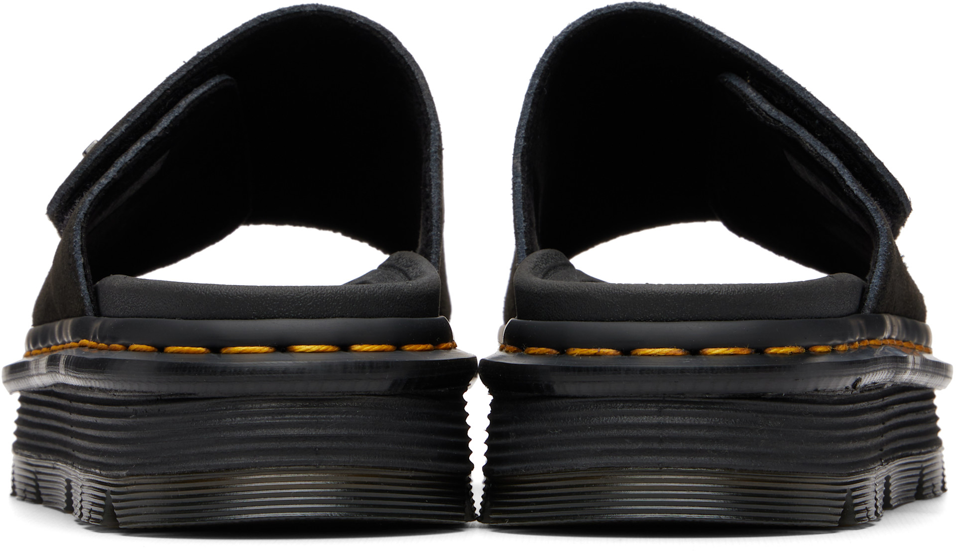 Dr. Martens: Black Zebzag Sandals | SSENSE