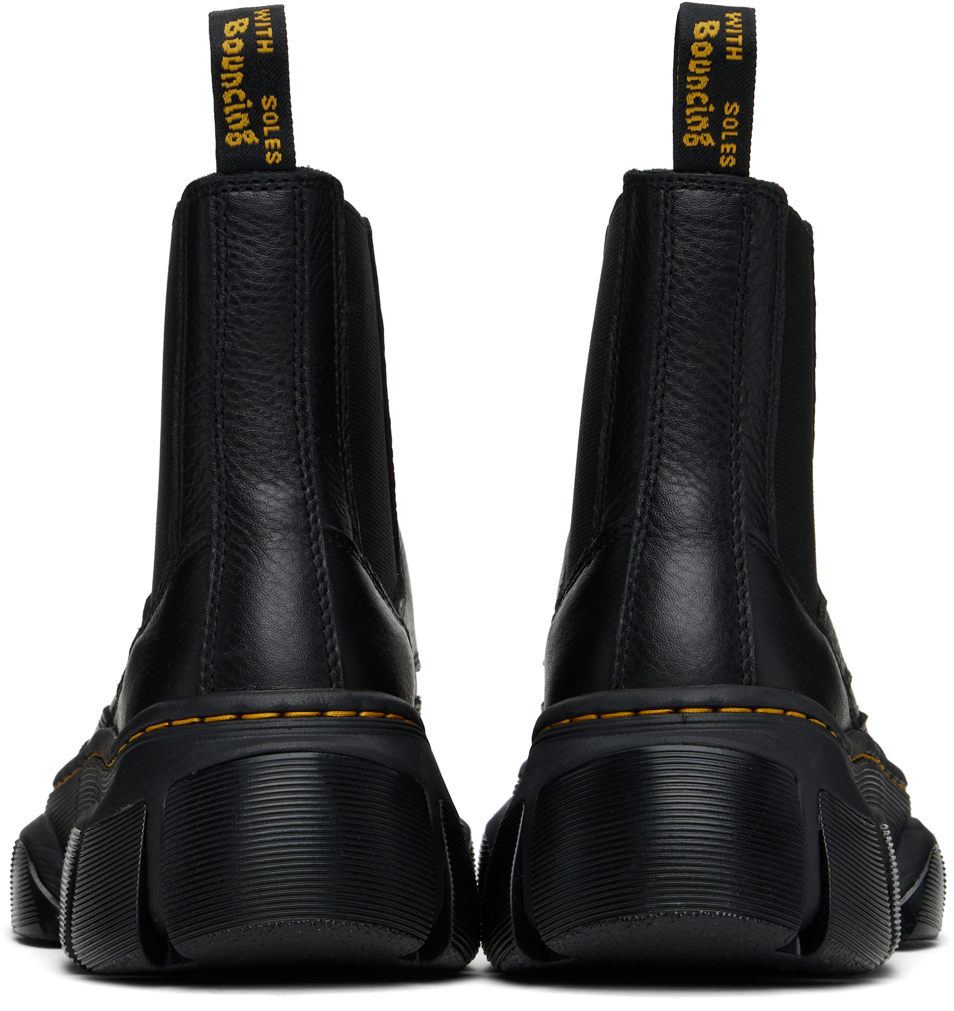 Dr. Martens: Black DMXL Zip Leather Chelsea Boots | SSENSE
