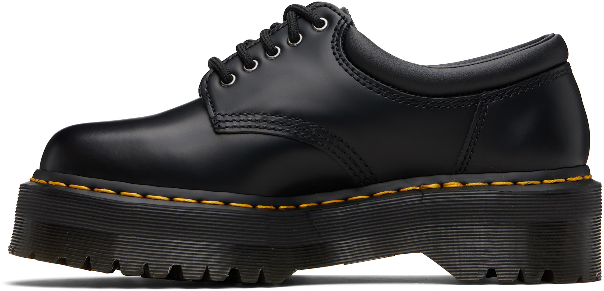 Dr. Martens - 블랙 8053 가죽 플랫폼 캐주얼 더비 슈즈