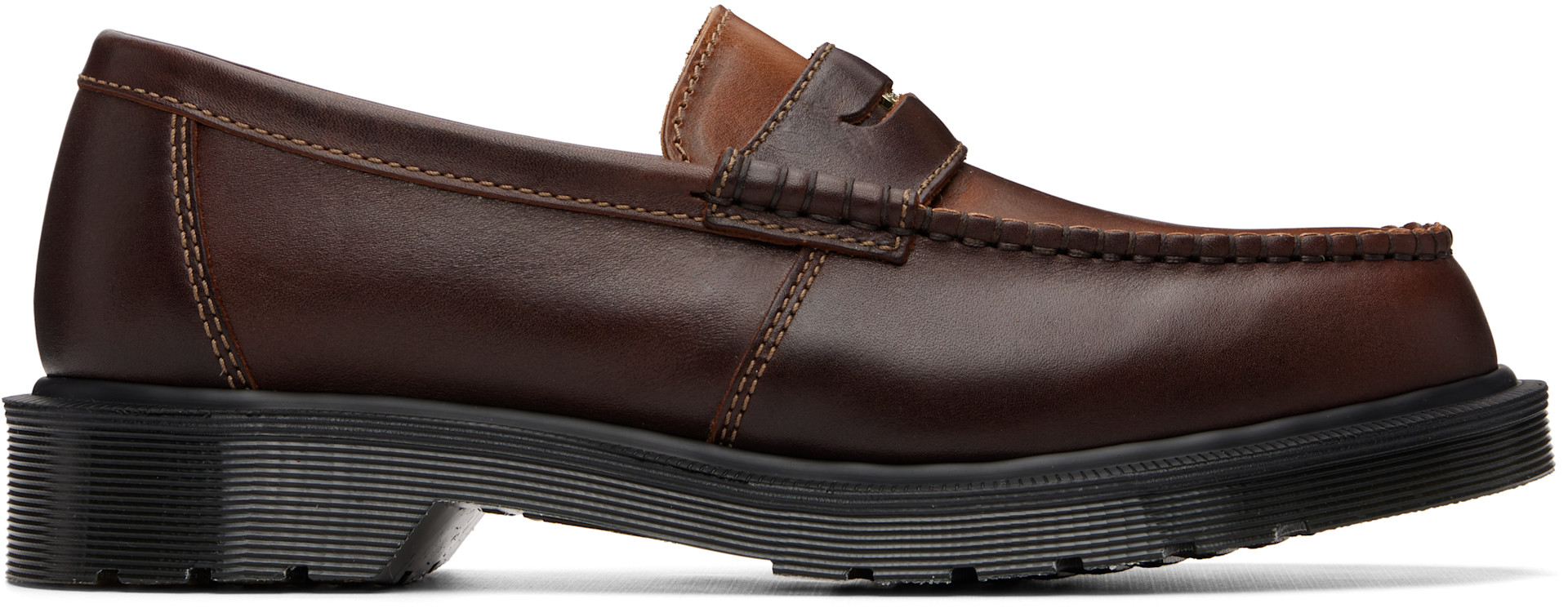 Dr. Martens PENTON ブラウンローファー　サイズUK4 Dr. Martens: Brown Penton 'Made In England' Leather Loafers | SSENSE