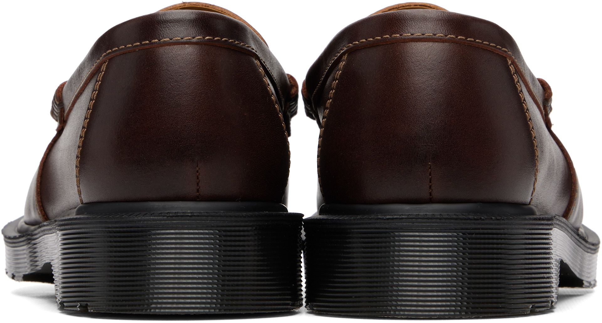 Dr. Martens: Brown Penton 'Made In England' Leather Loafers | SSENSE