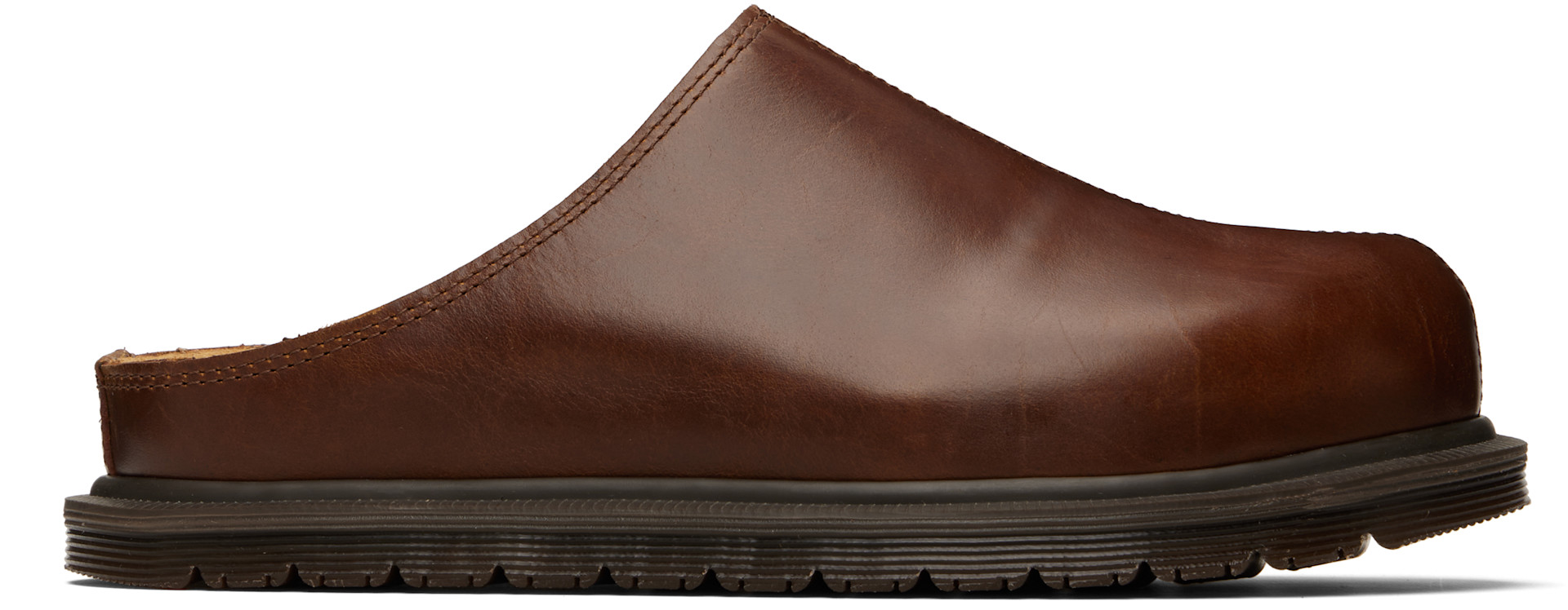 Dr. Martens: ブラウン San Mule スリッポン | SSENSE 日本
