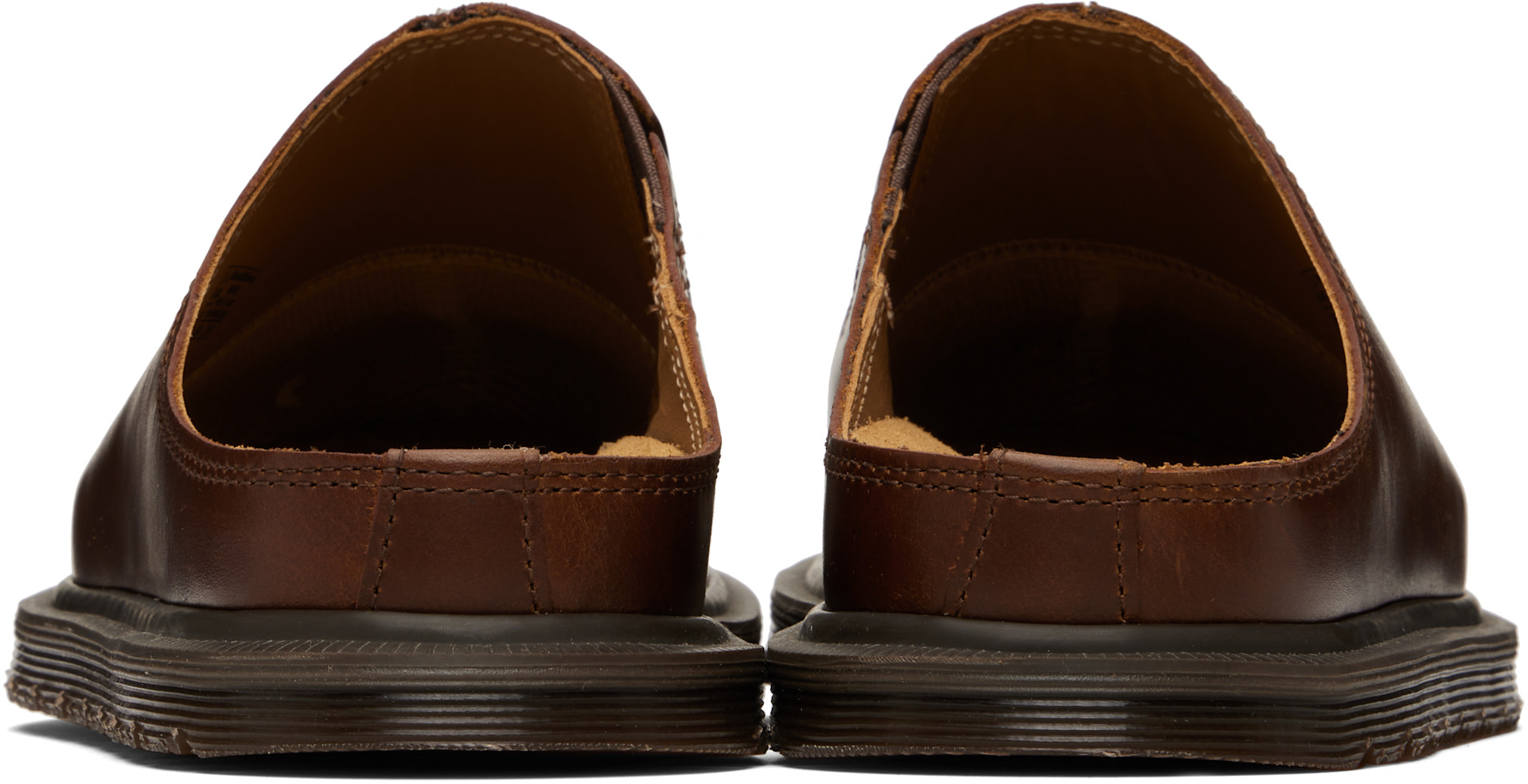 Dr. Martens: ブラウン San Mule スリッポン | SSENSE 日本