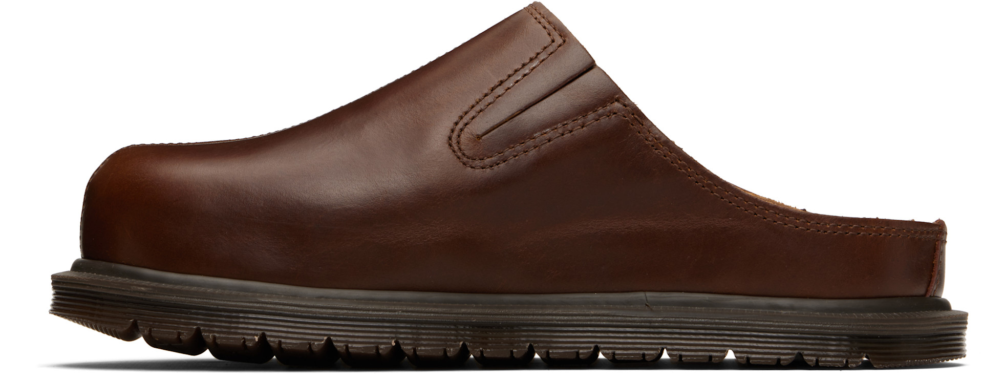 Dr. Martens: Brown San Mule Slip-on Loafers | SSENSE
